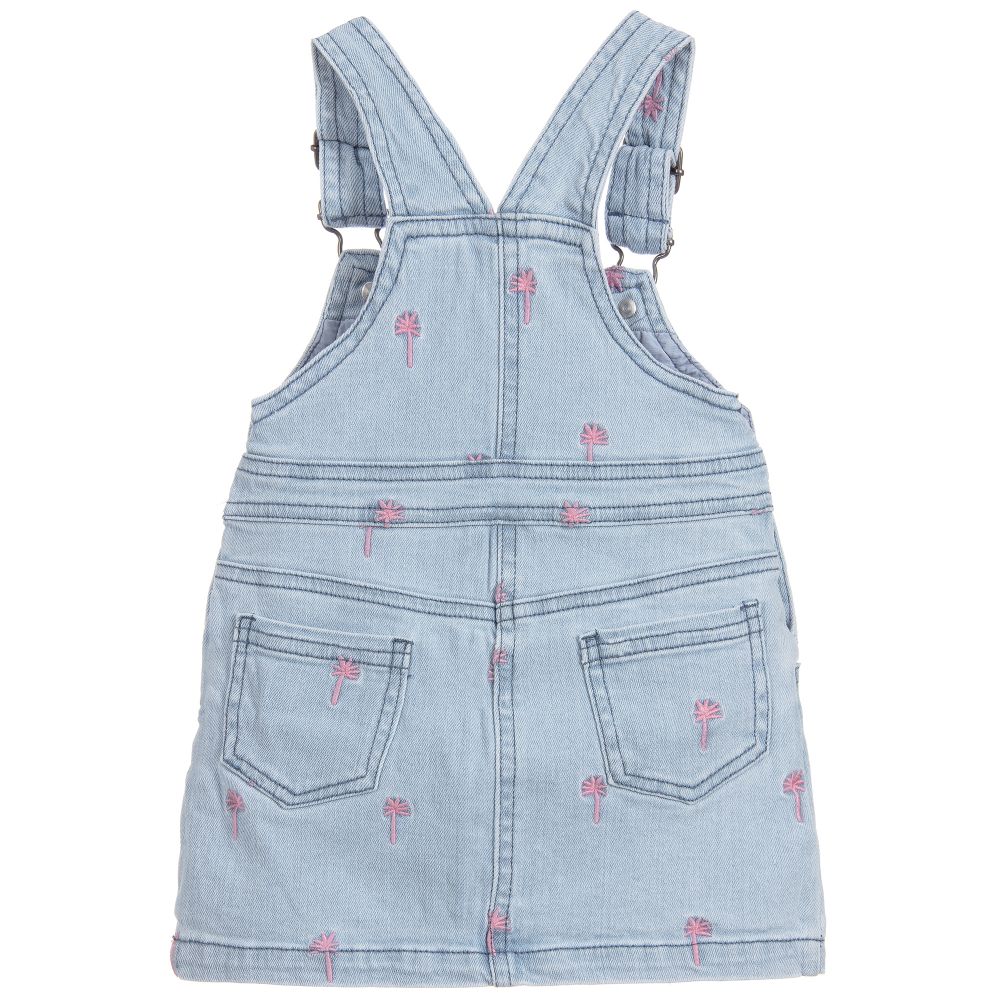 Baby Girls Blue Embroidered Dress
