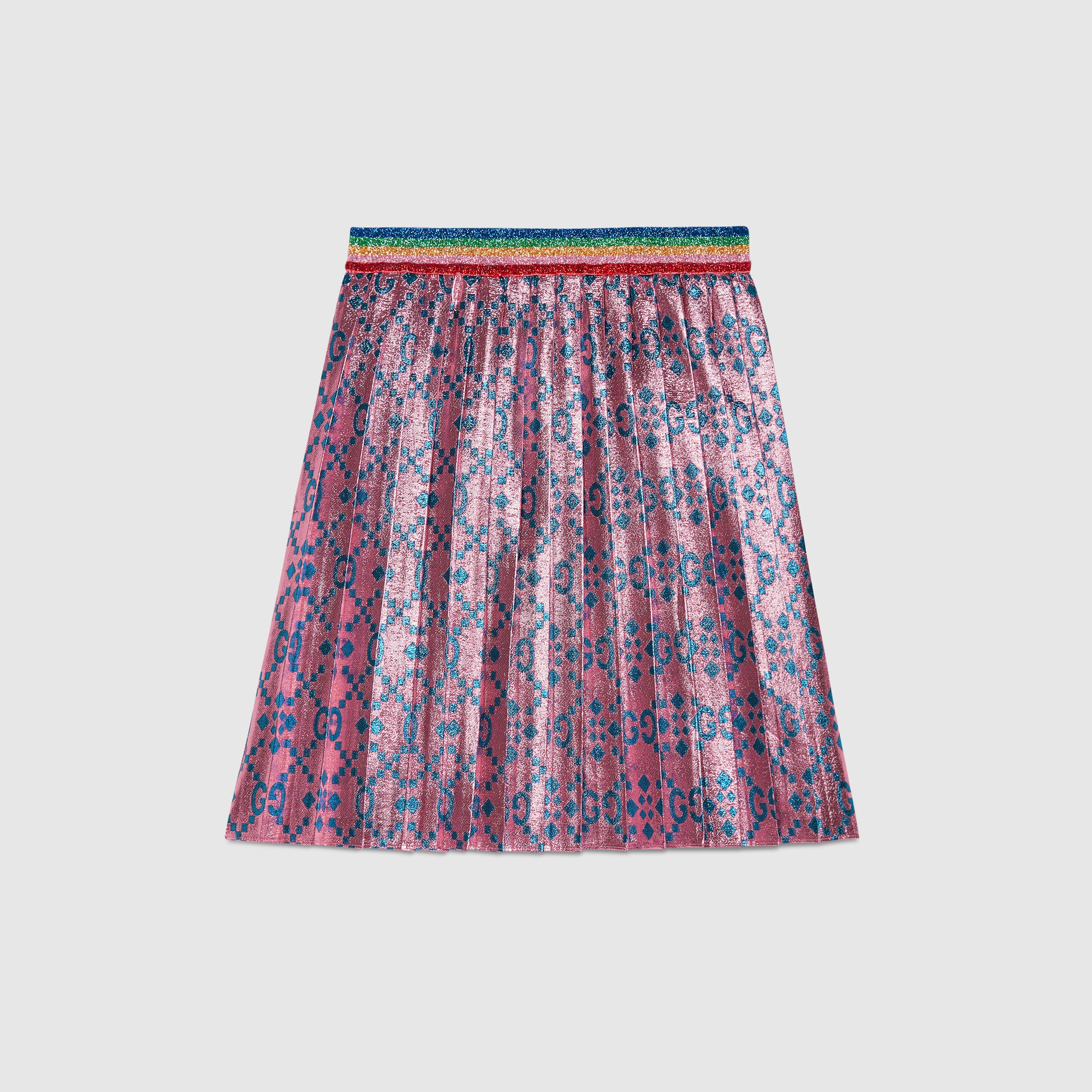 Girls Pink & Cyan Skirt