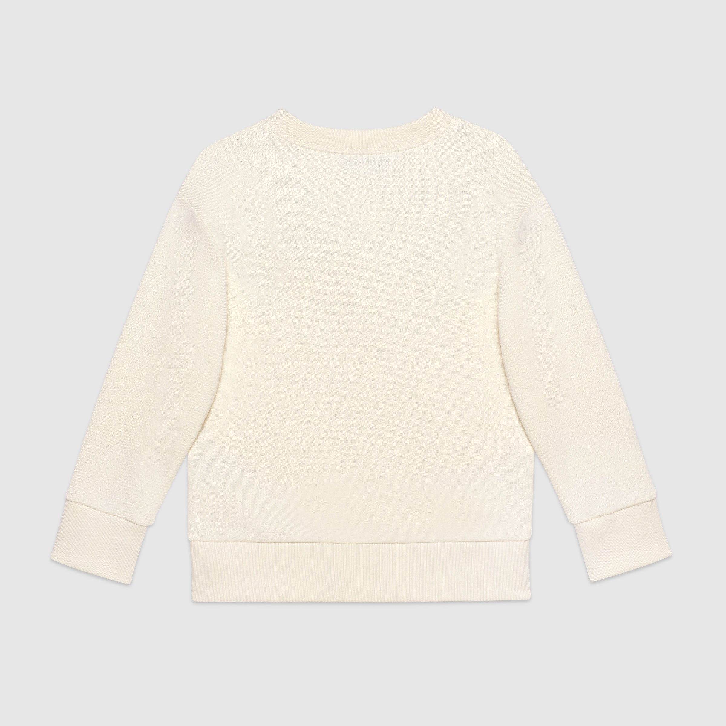 Girls White Logo Cotton Sweatshirt