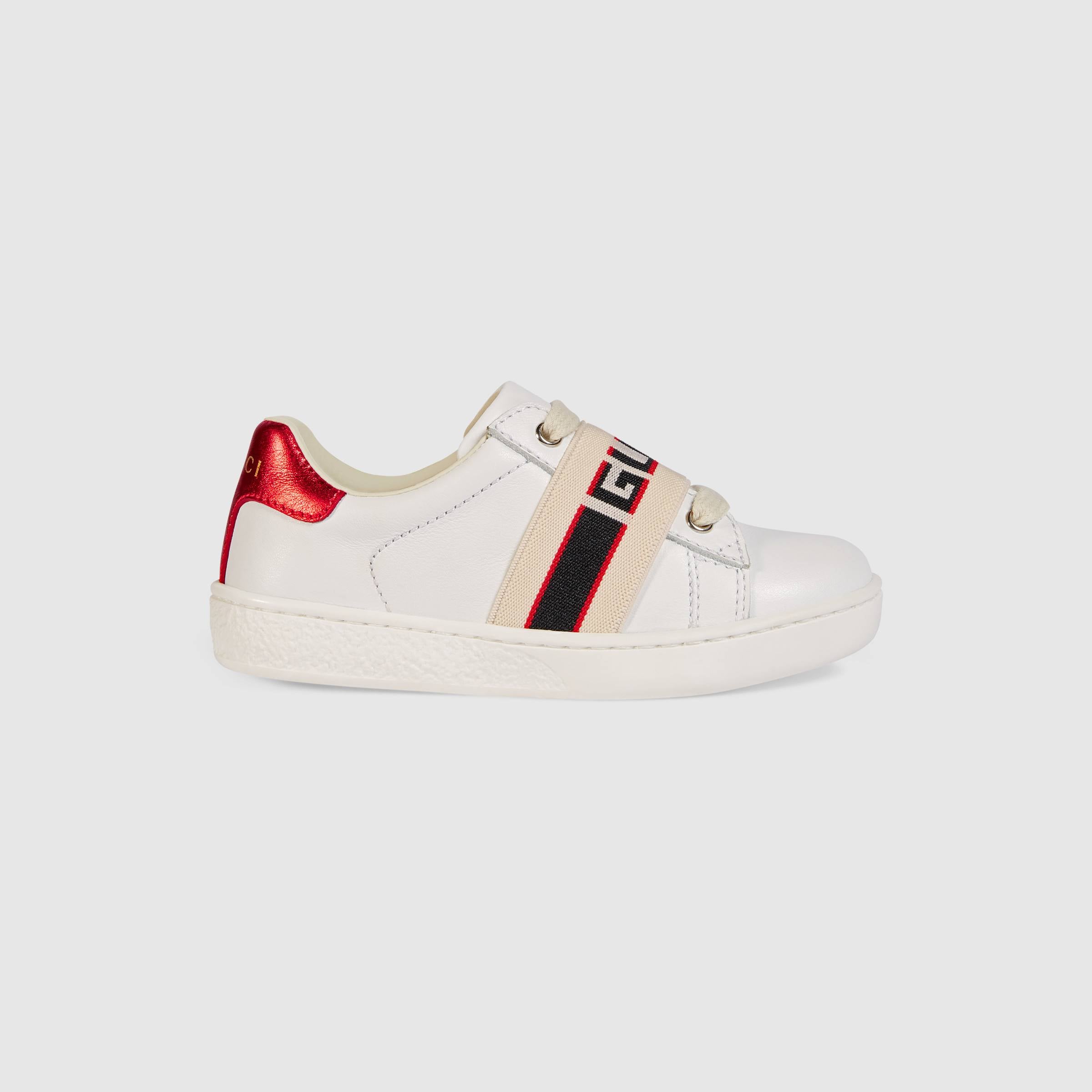 Baby White Logo Leather Shoes