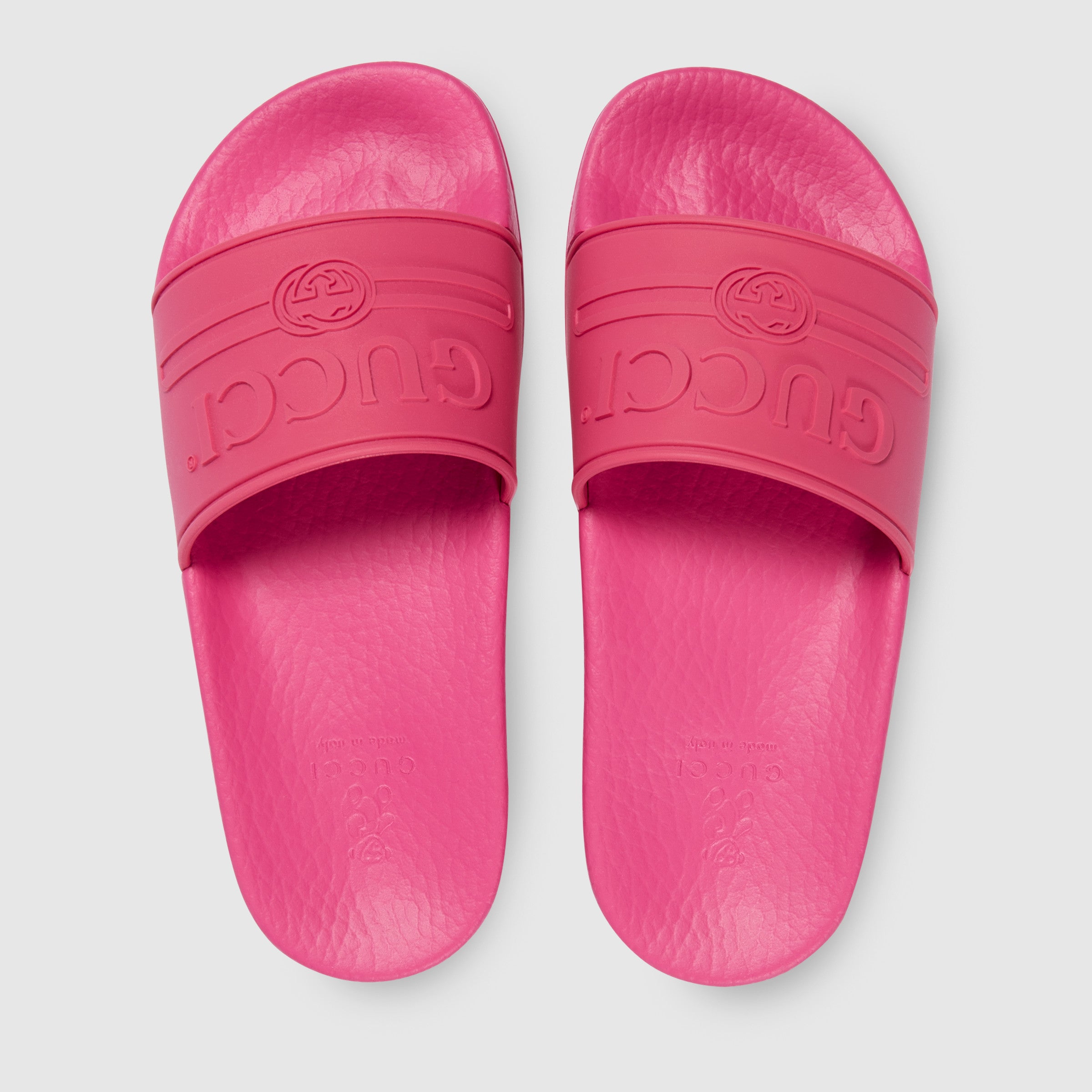 Girls Fuxia Logo Sandals