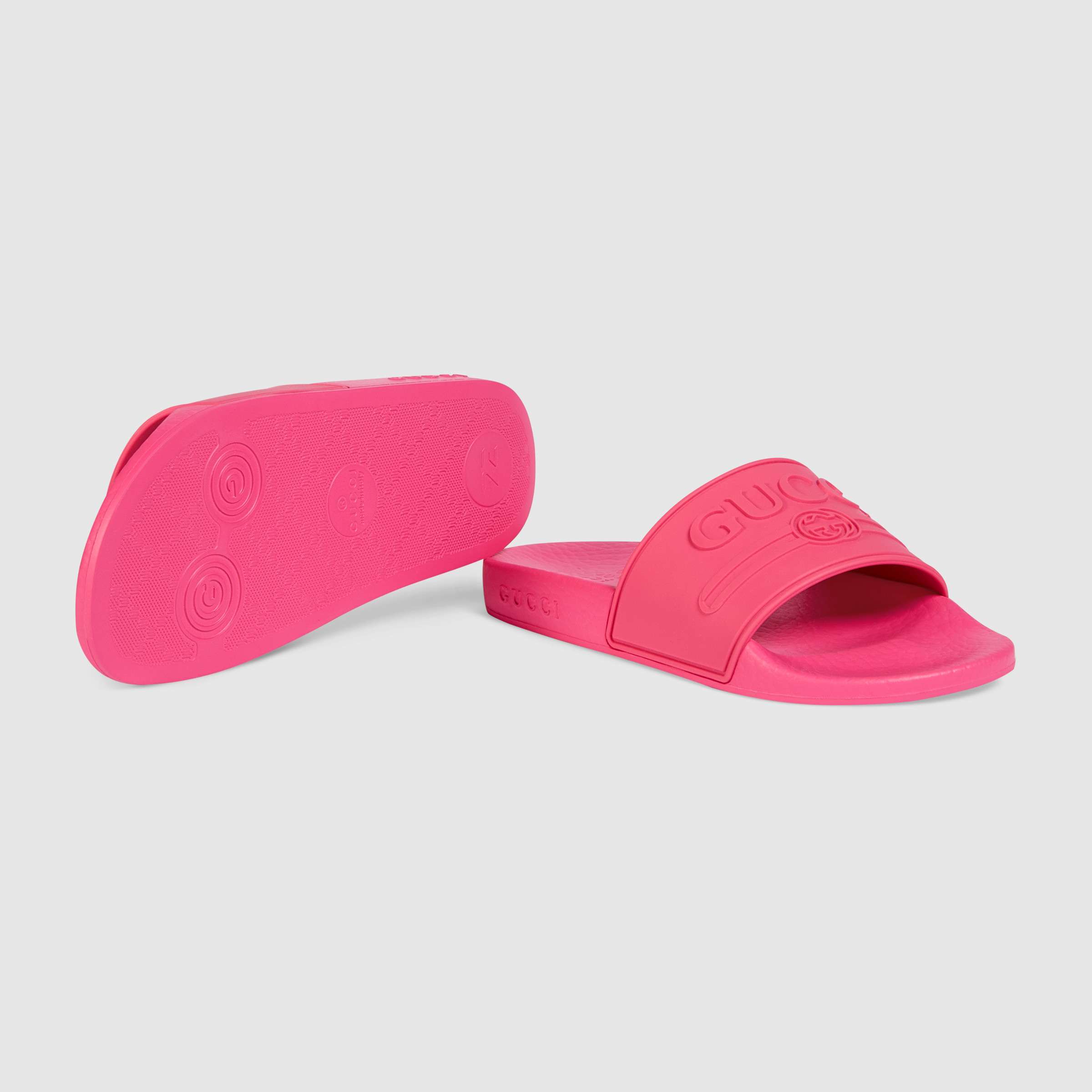 Girls Fuxia Logo Sandals