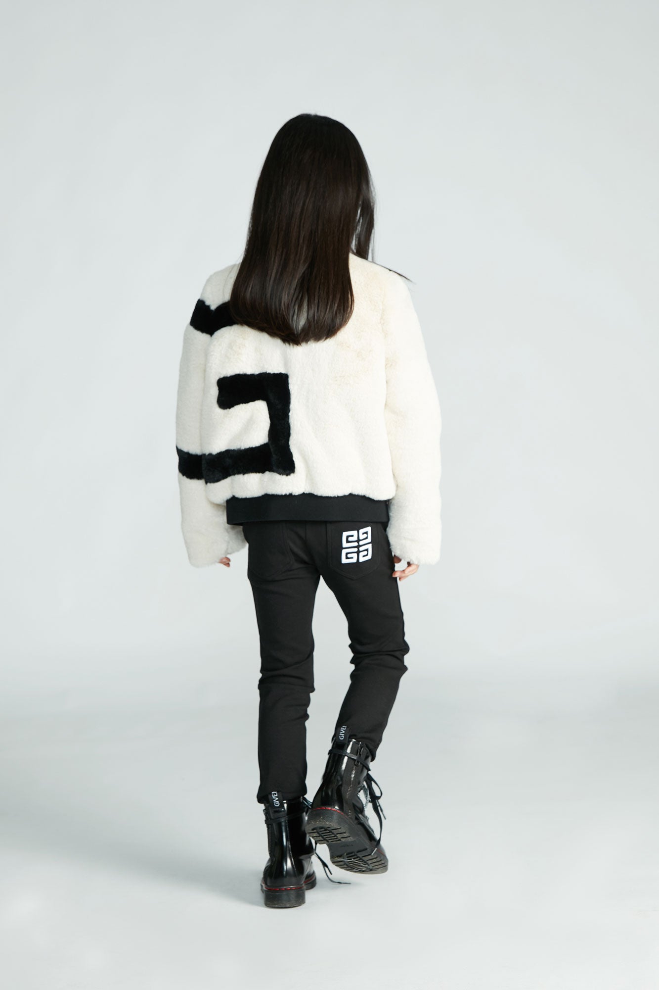 Girls Beige Zip Jacket