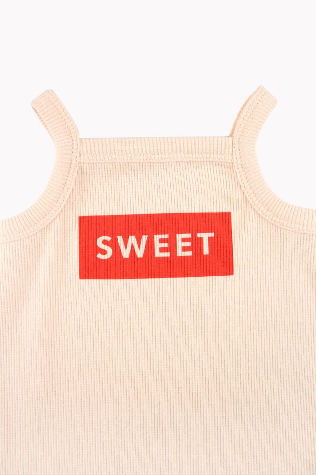 Baby Girls Cream & Red Cotton Babysuits