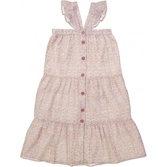 Girls Pink Floral Cotton Dress