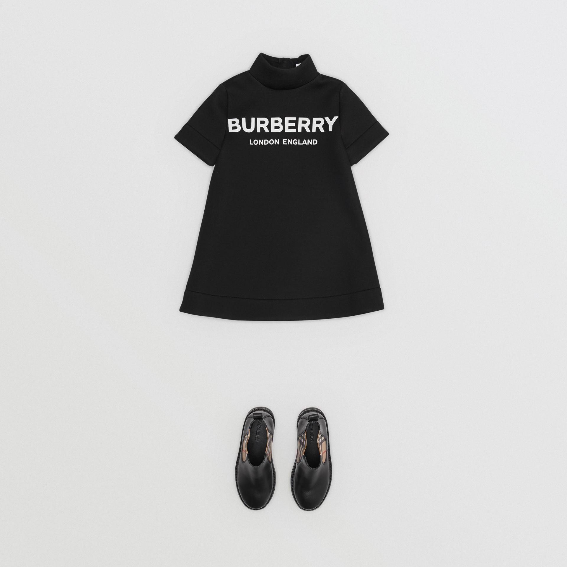 Girls Black Logo Jersy Dress