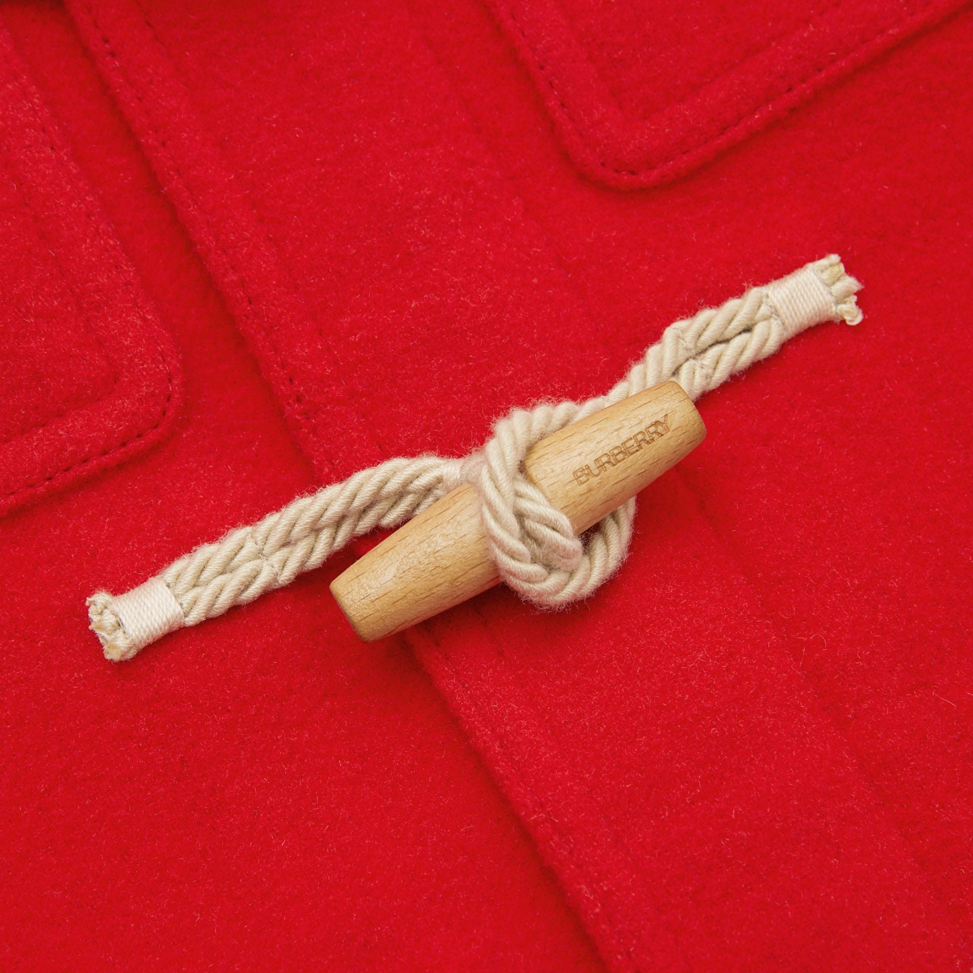 Girls Bright Red Wool Coat