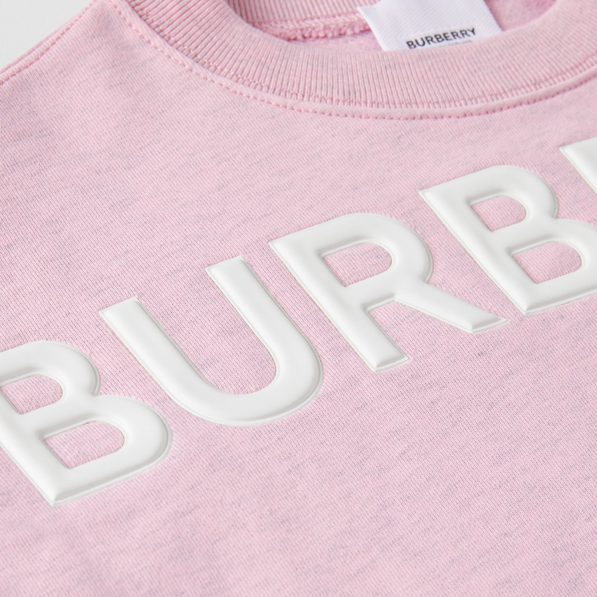 Girls Light Pink Logo Cotton Sweater
