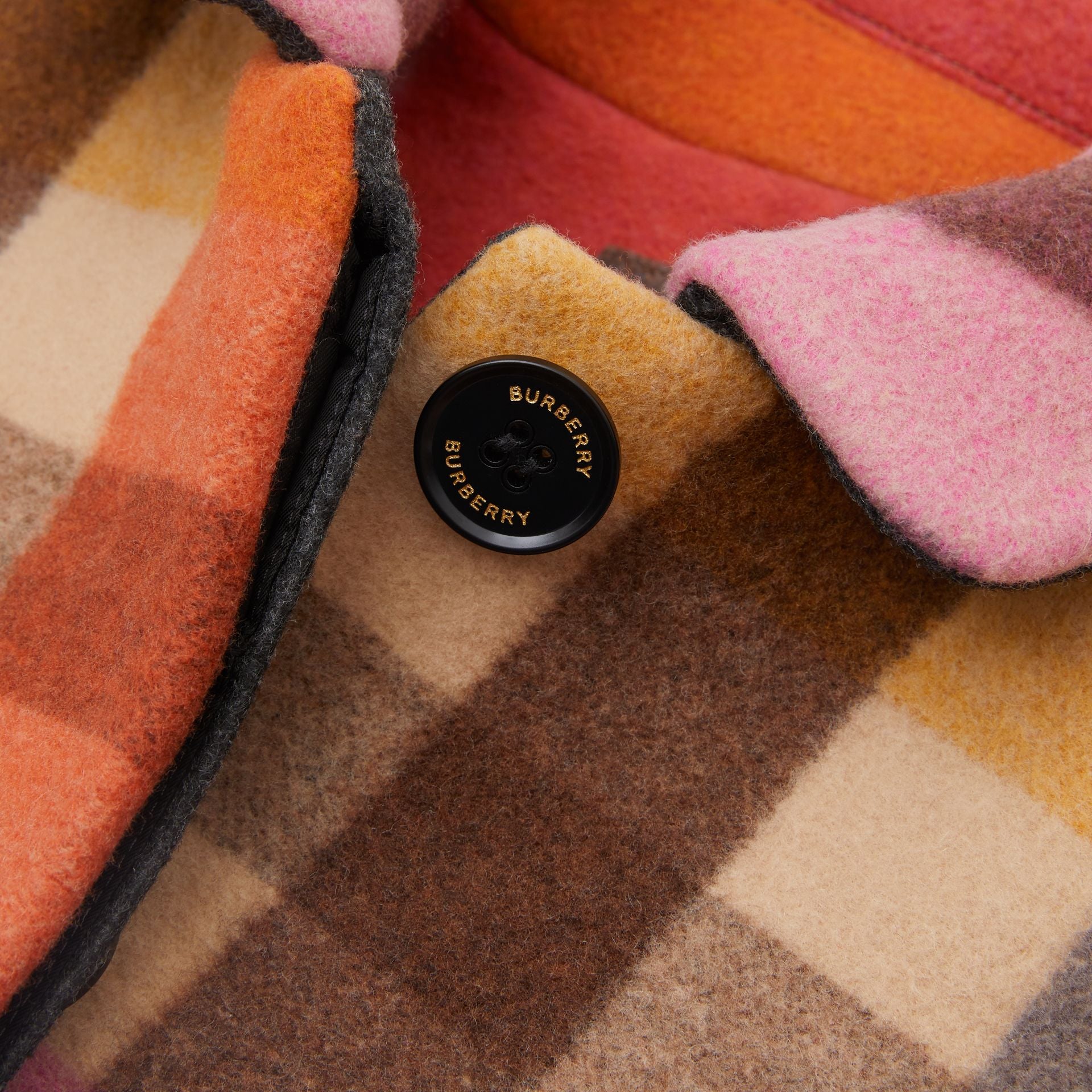 Girls Coral Pink Wool Coat
