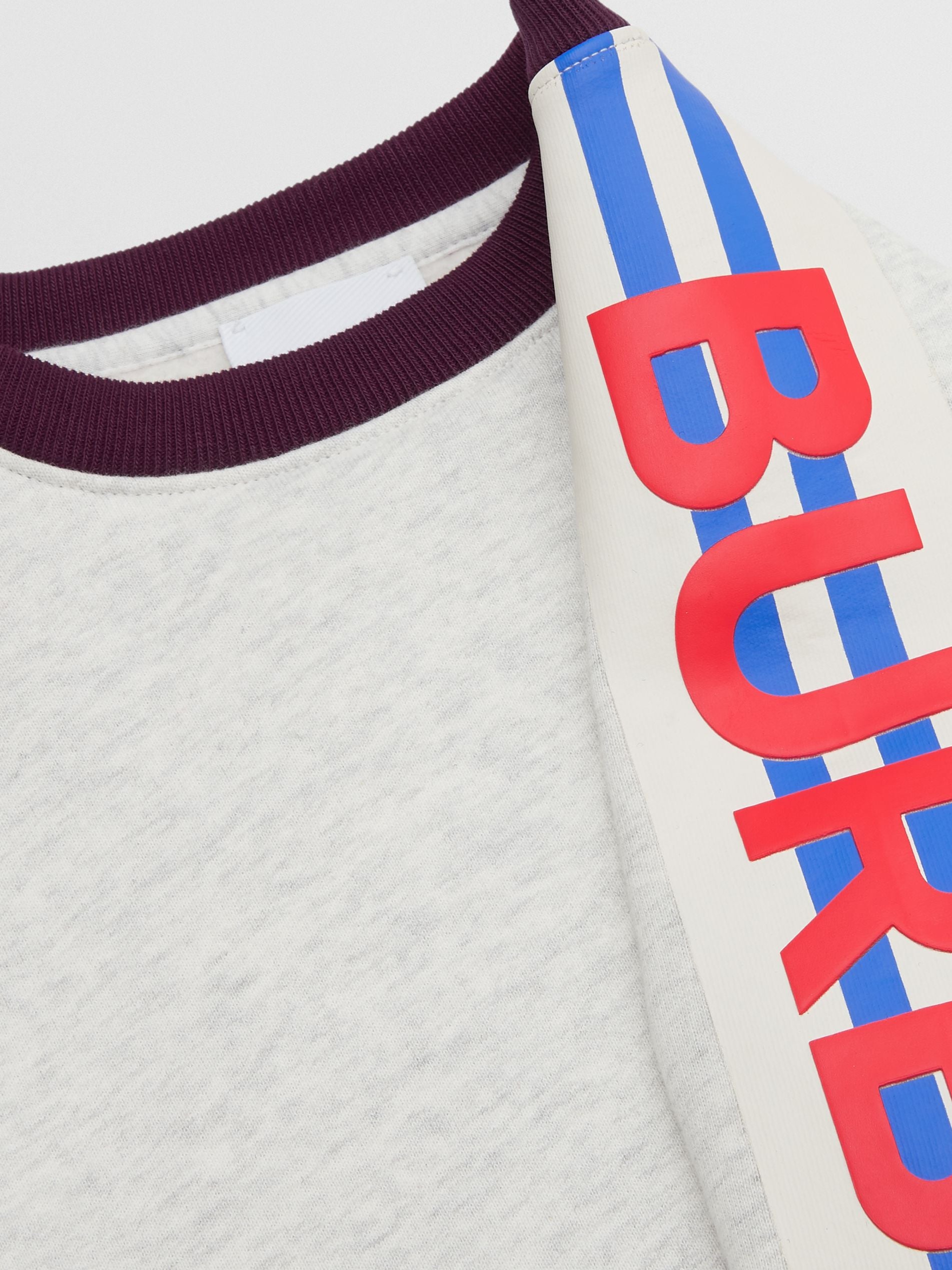 Girls White Logo Cotton Sweatshirt