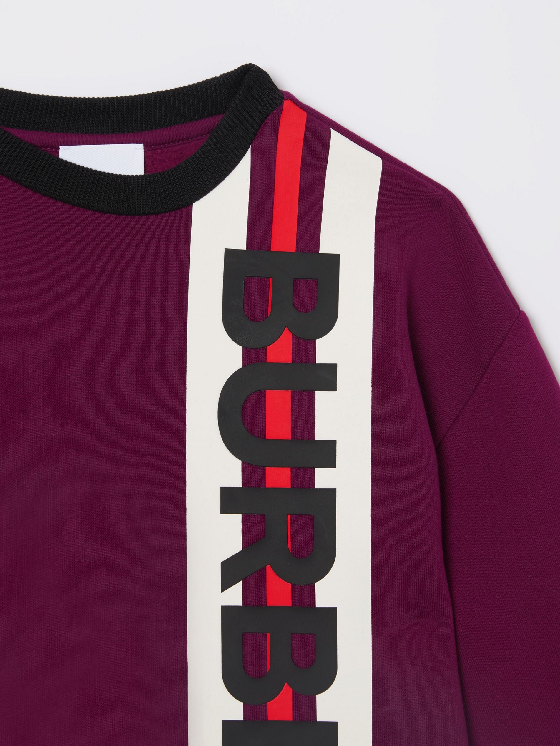 Girls Burgundy Logo Cotton Dress