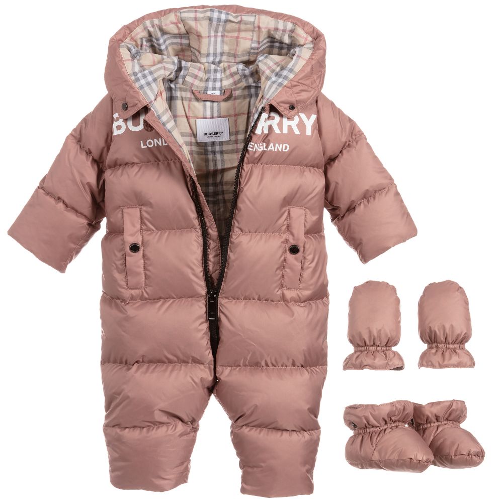 Baby Girls Pink Snowsuit