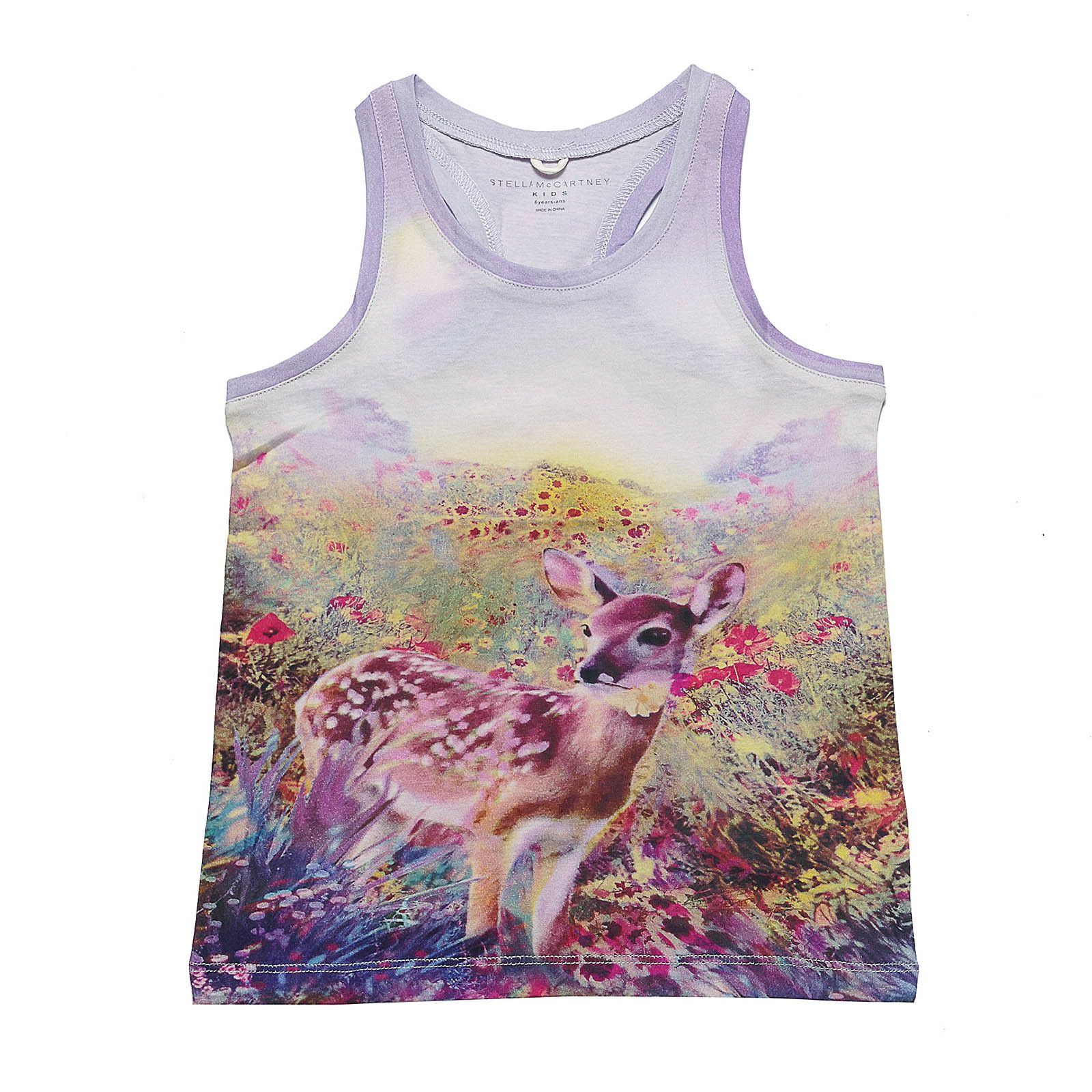 Girls Purple Cotton Dress With Mystic Fawn Print - CÉMAROSE | Children's Fashion Store