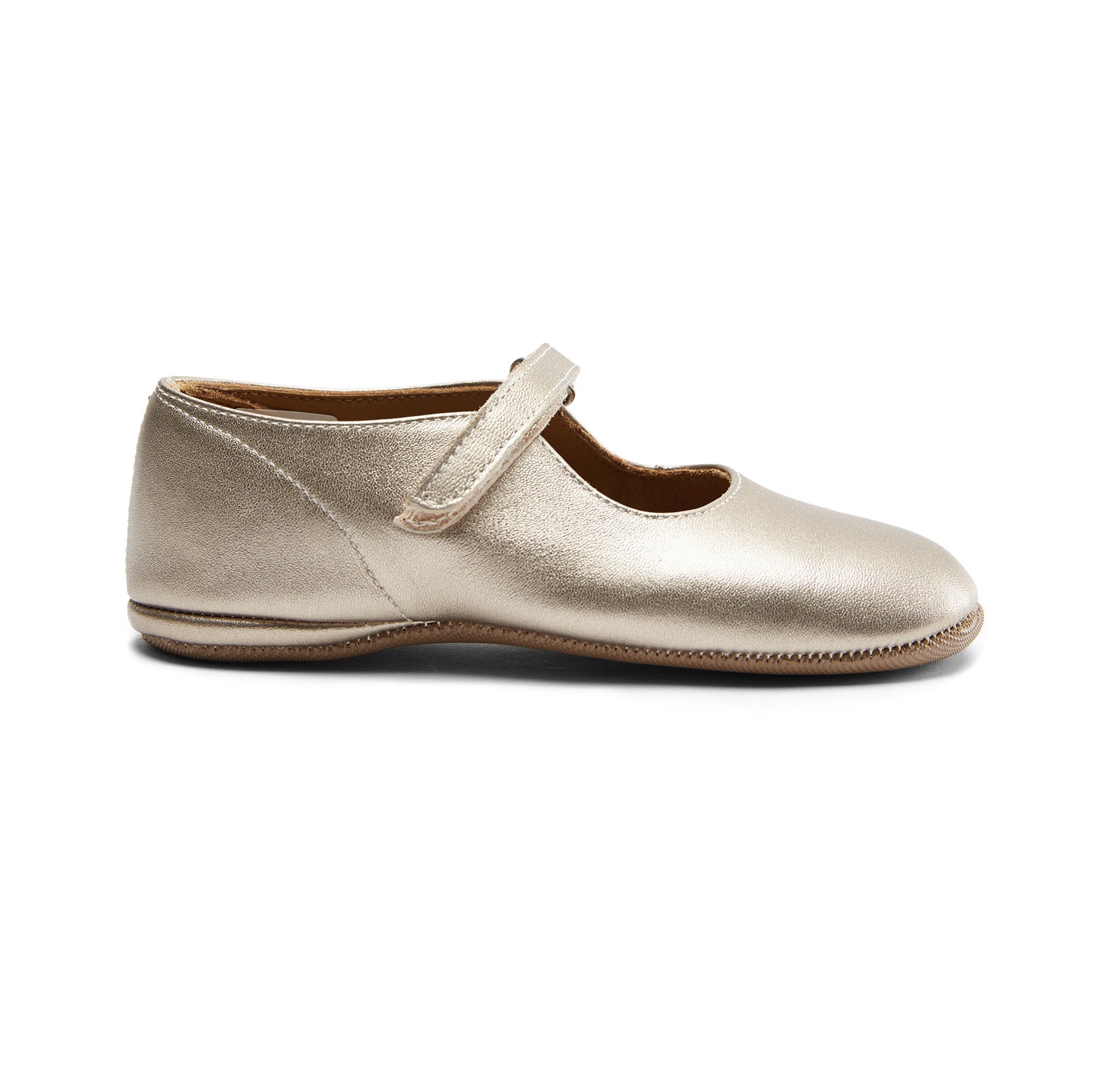 Baby Girls Gold Leather Shoes