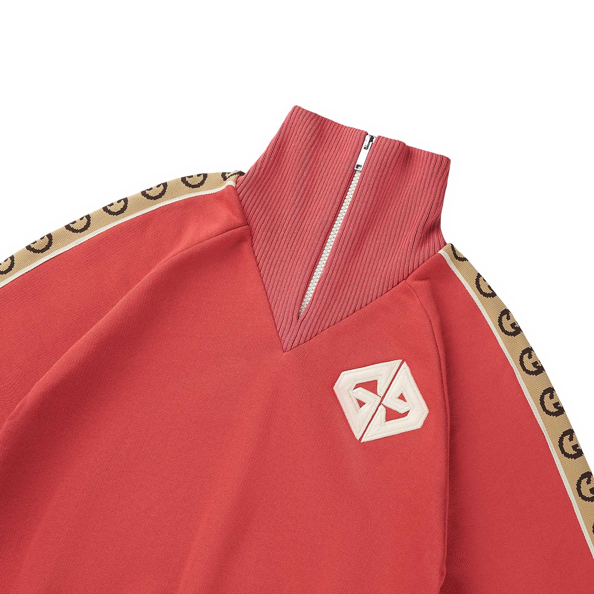 Girls Red Logo Cotton Sweatshirt