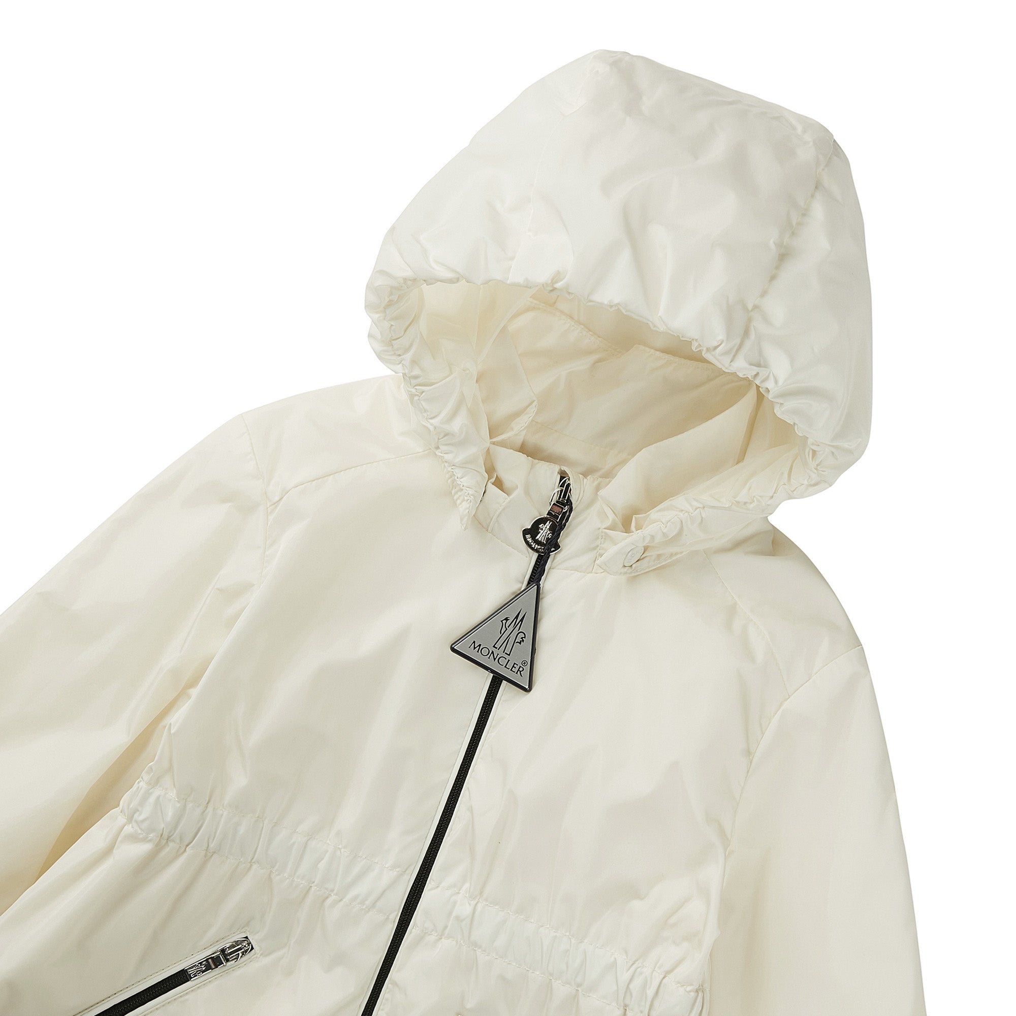 Baby Girls White Hooded Jacket