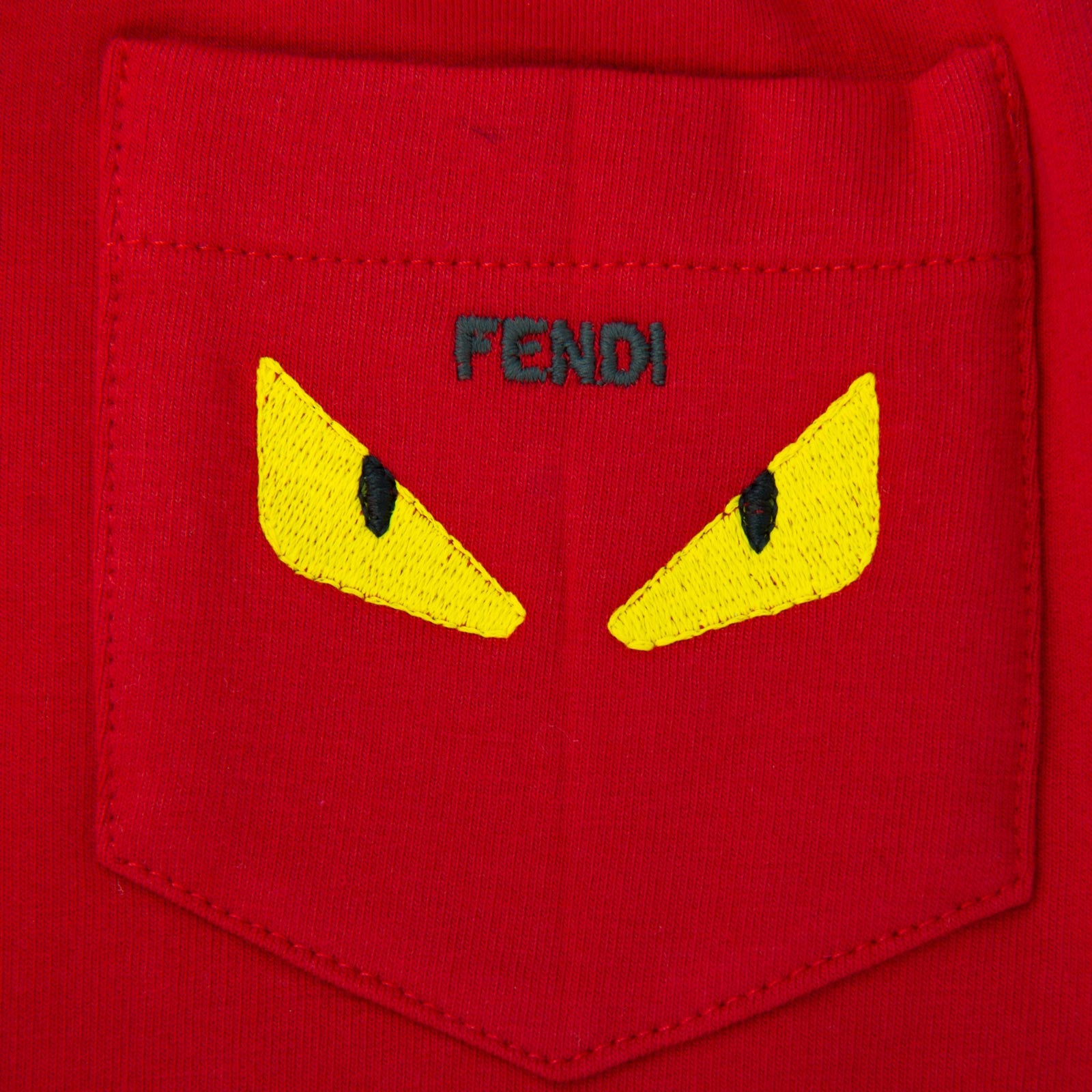 Baby Boys Red Monster Ribbed Ankle  Cuffs Trousers - CÉMAROSE | Children's Fashion Store - 3