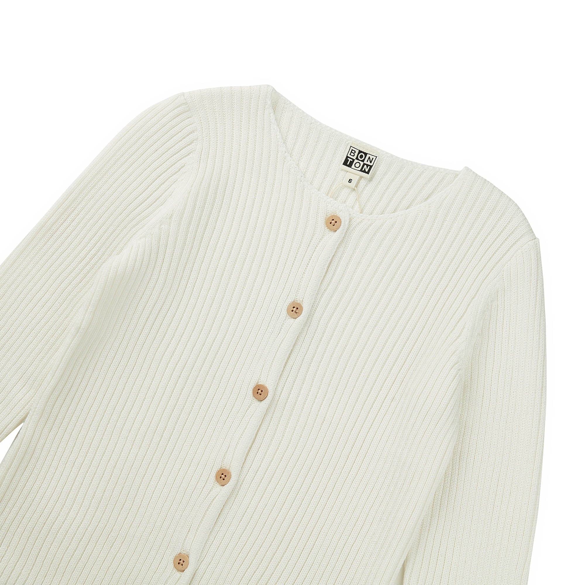 Girls White Cotton Cardigan