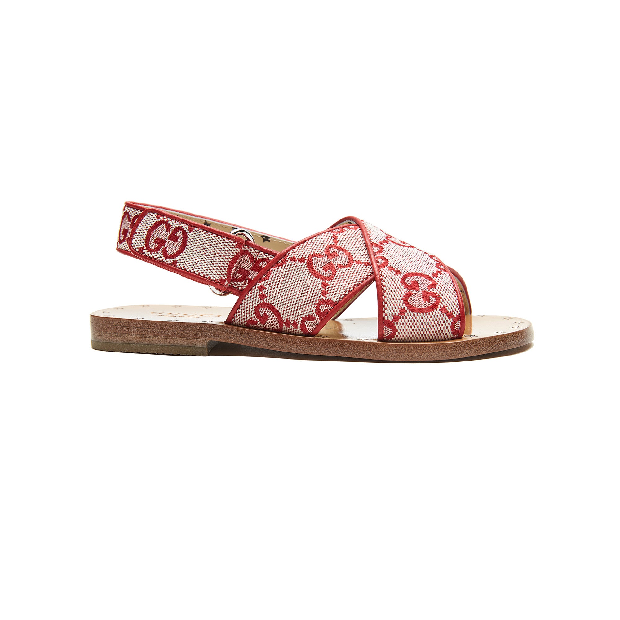 Girls Red Logo Sandals