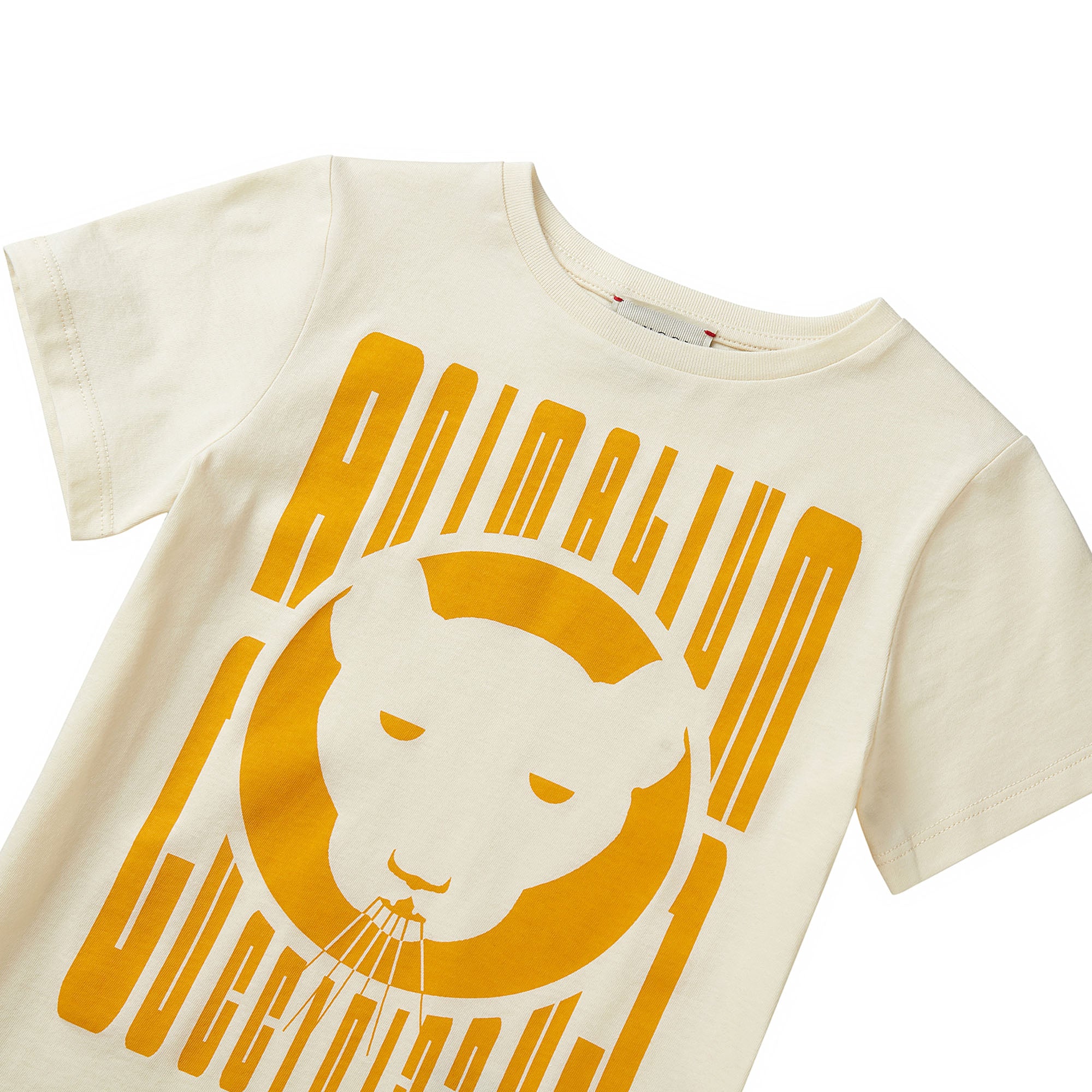 Girls Light Yellow Cotton T-shirt