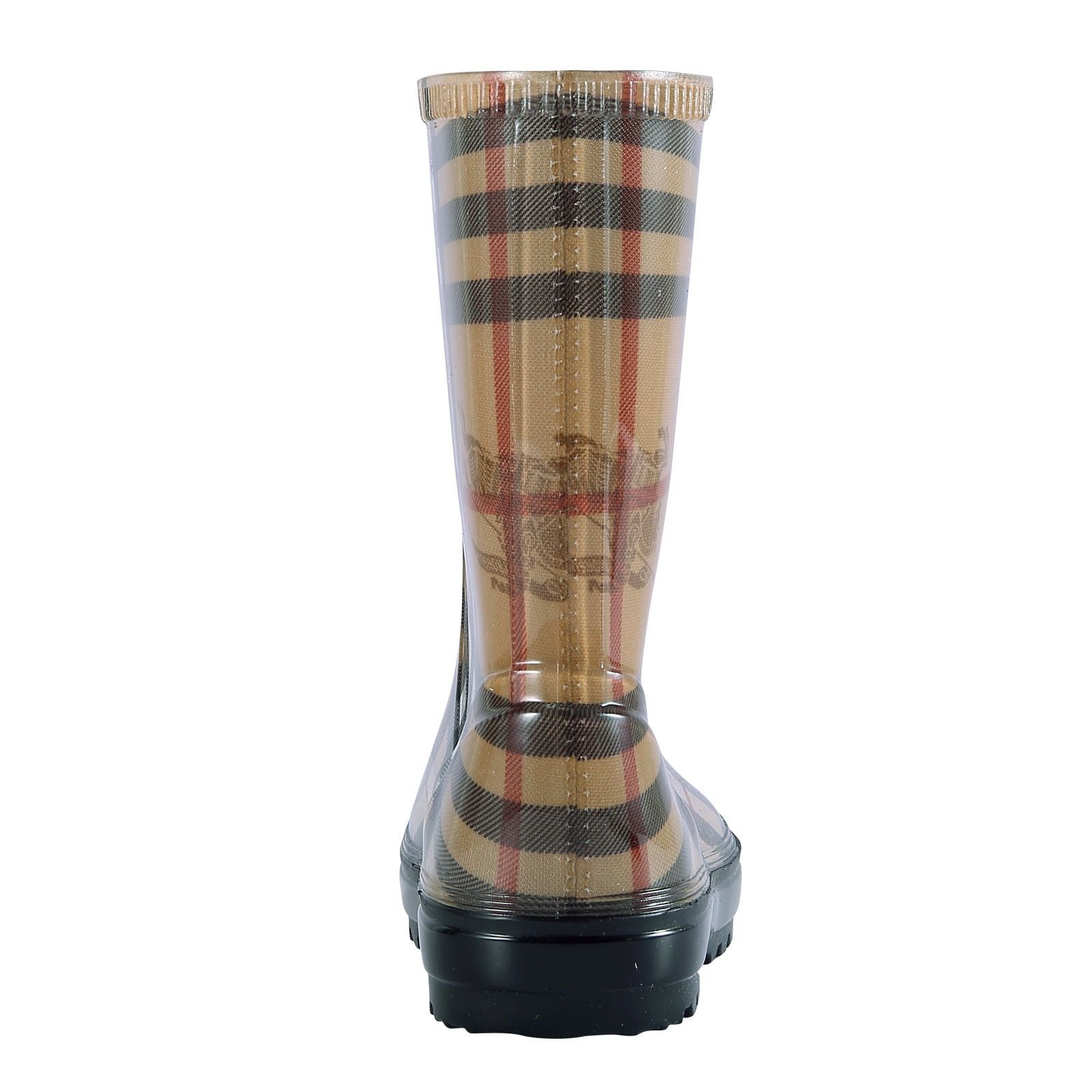 Boys&Girls Beige Check Rain Boots - CÉMAROSE | Children's Fashion Store - 3