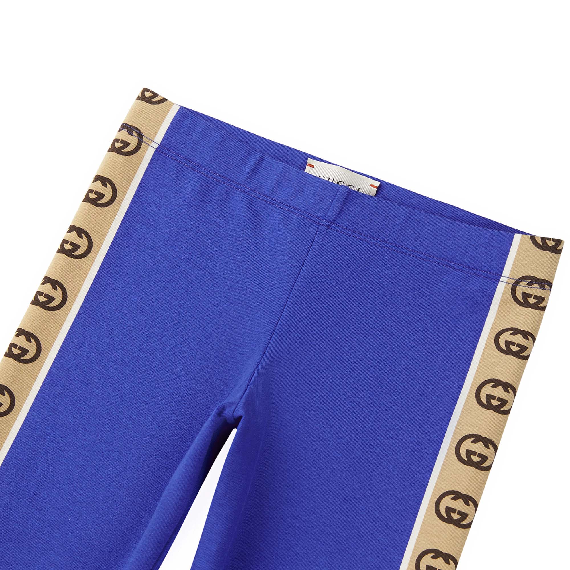 Girls Blue GG Cotton Leggings