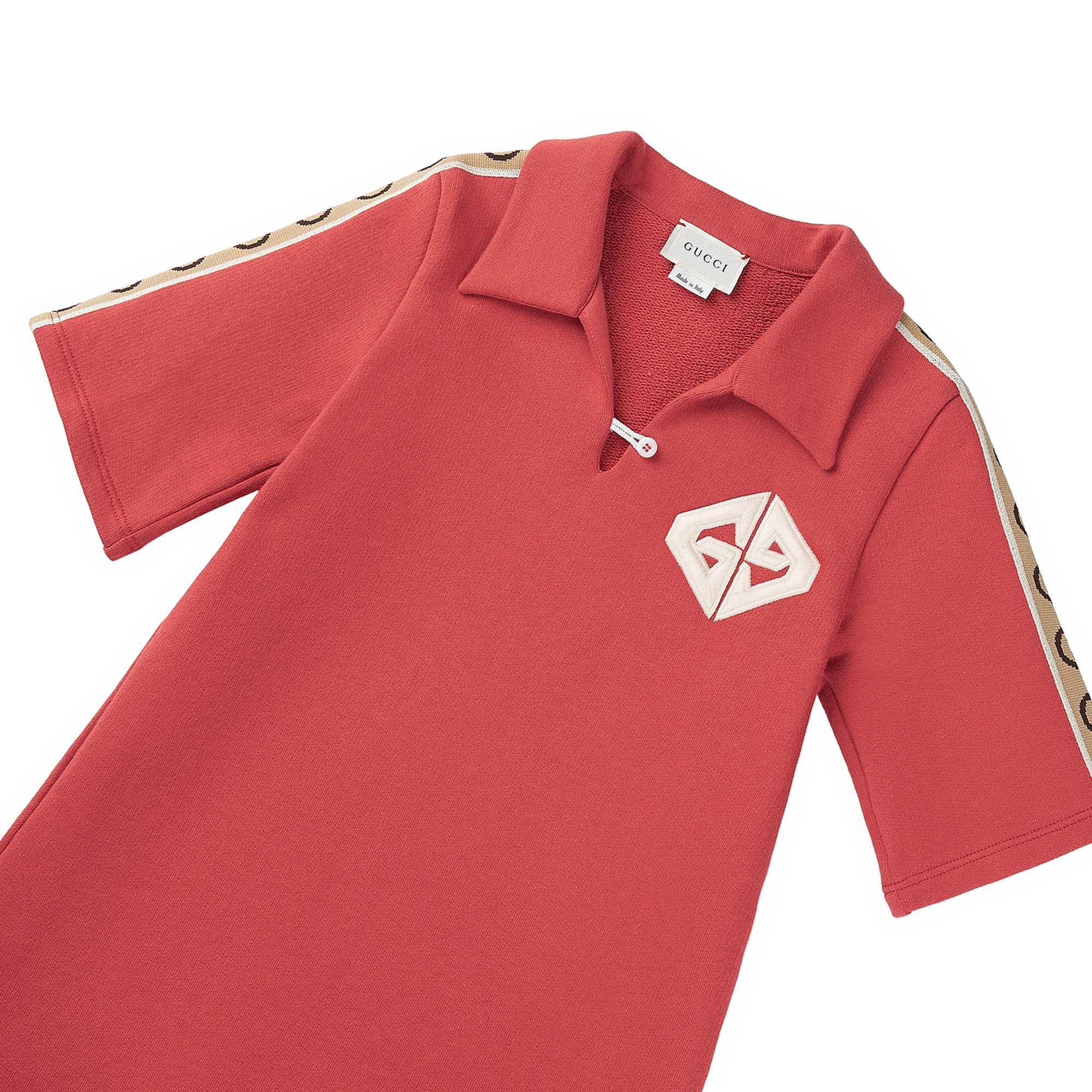 Girls Red Logo Cotton Dress
