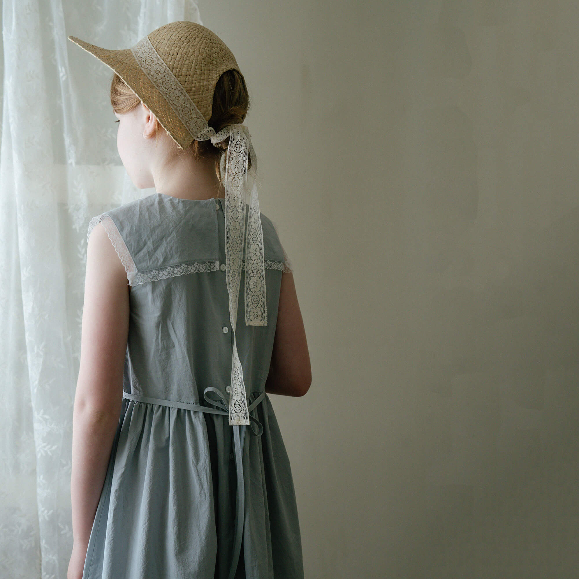 Girls Blue Cotton Dress
