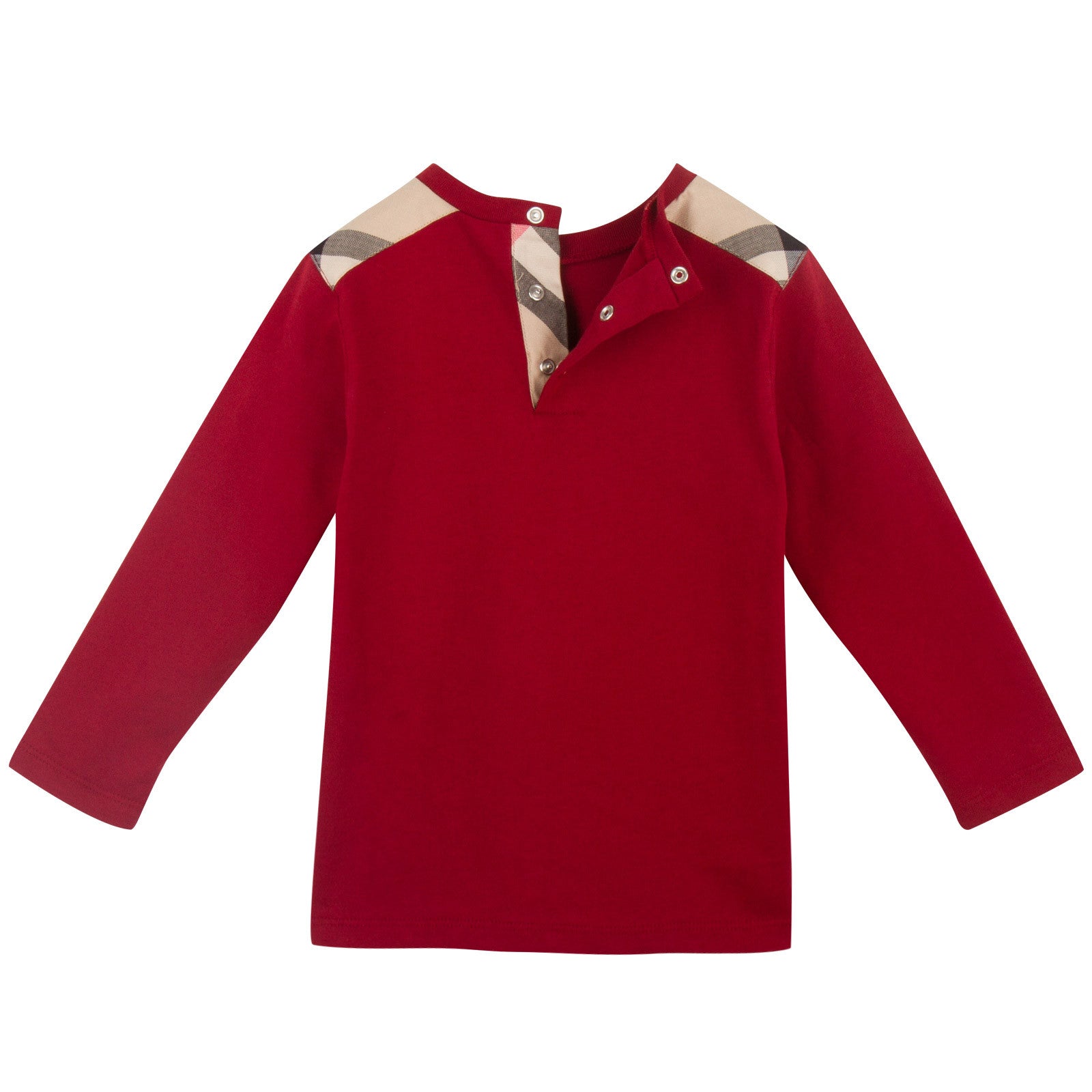 Baby Boys Mahogany T-Shirts With Check Shoulder Patches - CÉMAROSE | Children's Fashion Store - 3