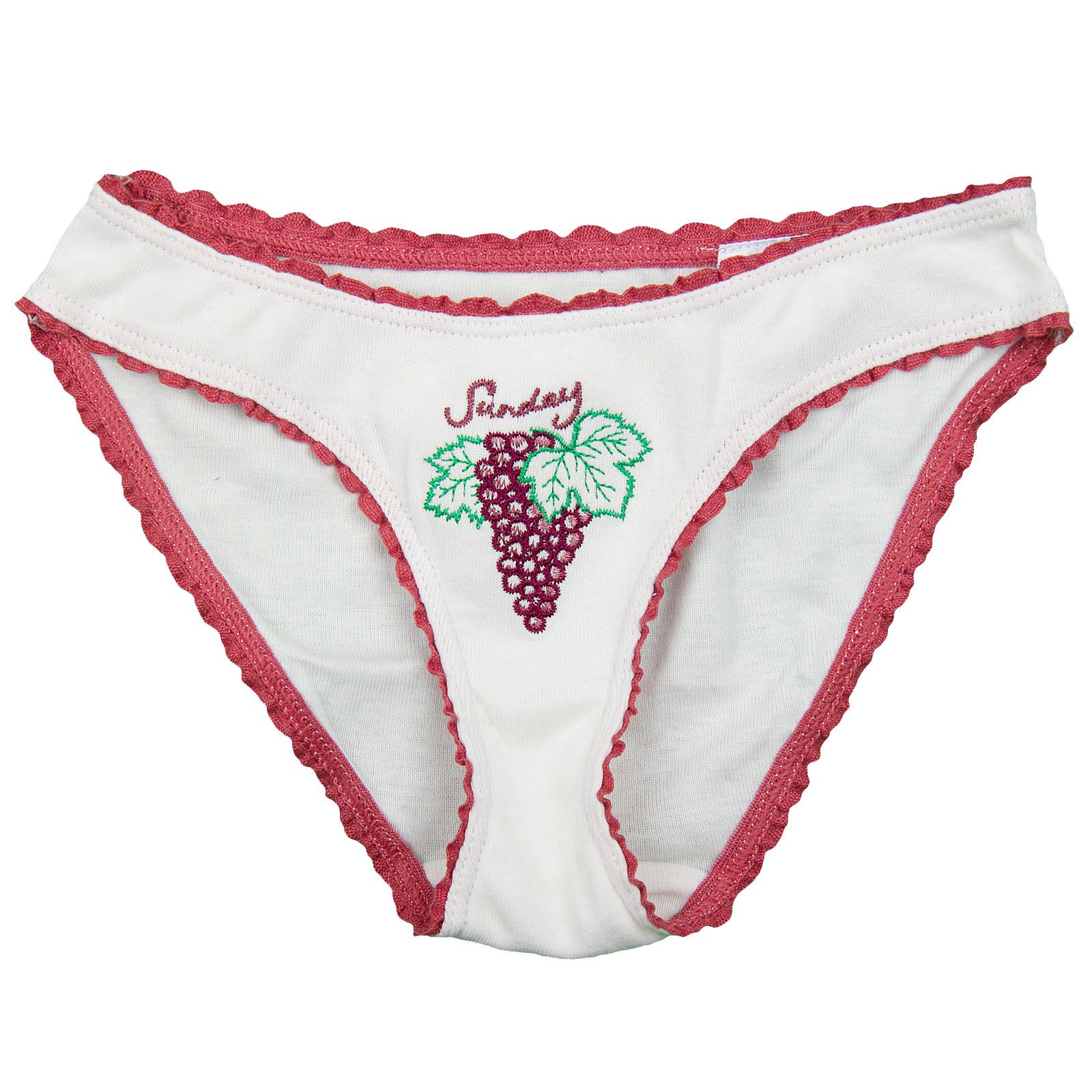 Peonie Girls 7 Pack White Organic Cotton Knickers Gift Set With Fruit Print - CÉMAROSE | Children's Fashion Store - 3