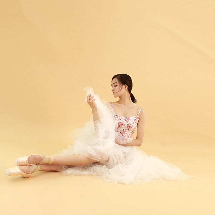 Girls Red Floral Ballet Onesies