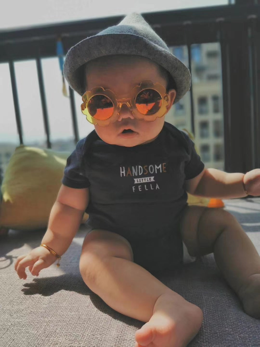 'Pixie' Yellow Jelly Sunglasses