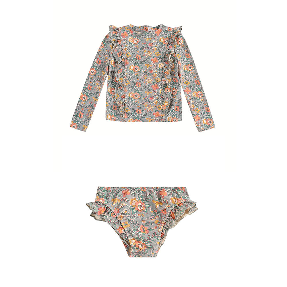 Girls Flowers Swimsuit
