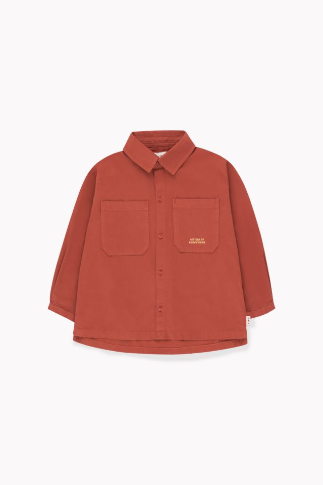 Girls Dark Brown Cotton Shirt