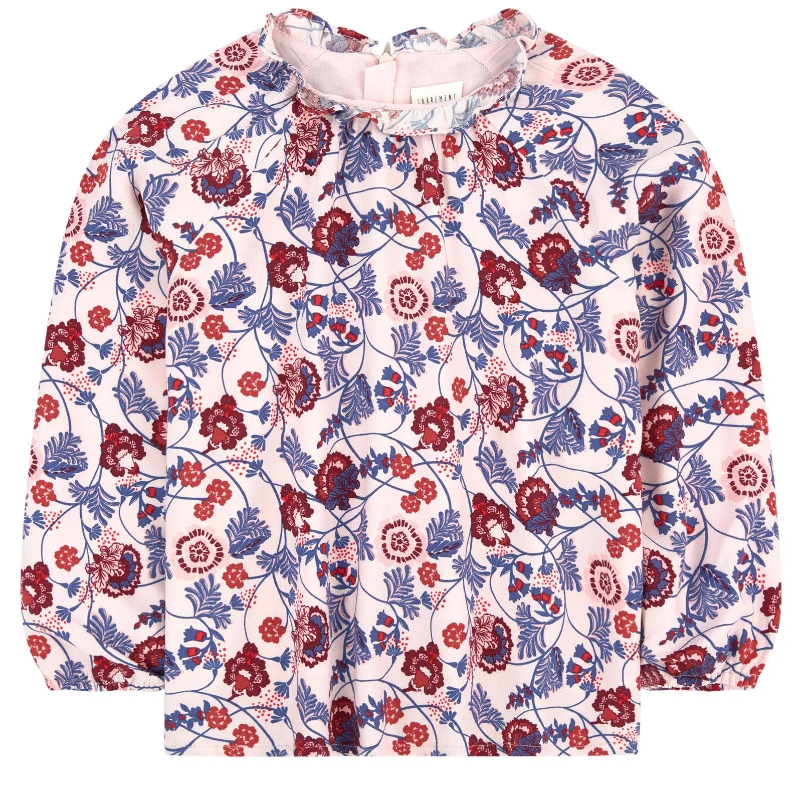 Girls Light Pink Flowers Top