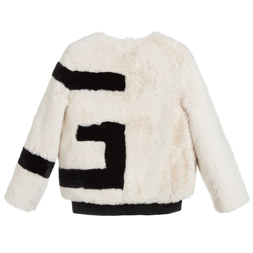 Girls Beige Zip Jacket