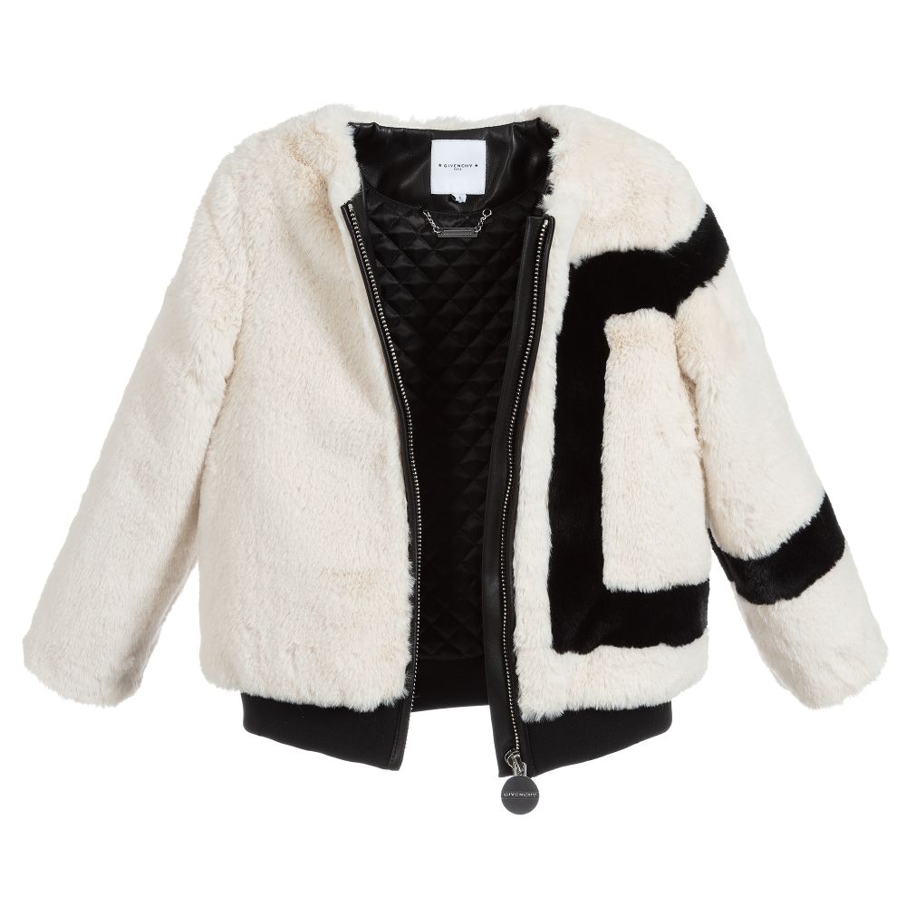Girls Beige Zip Jacket