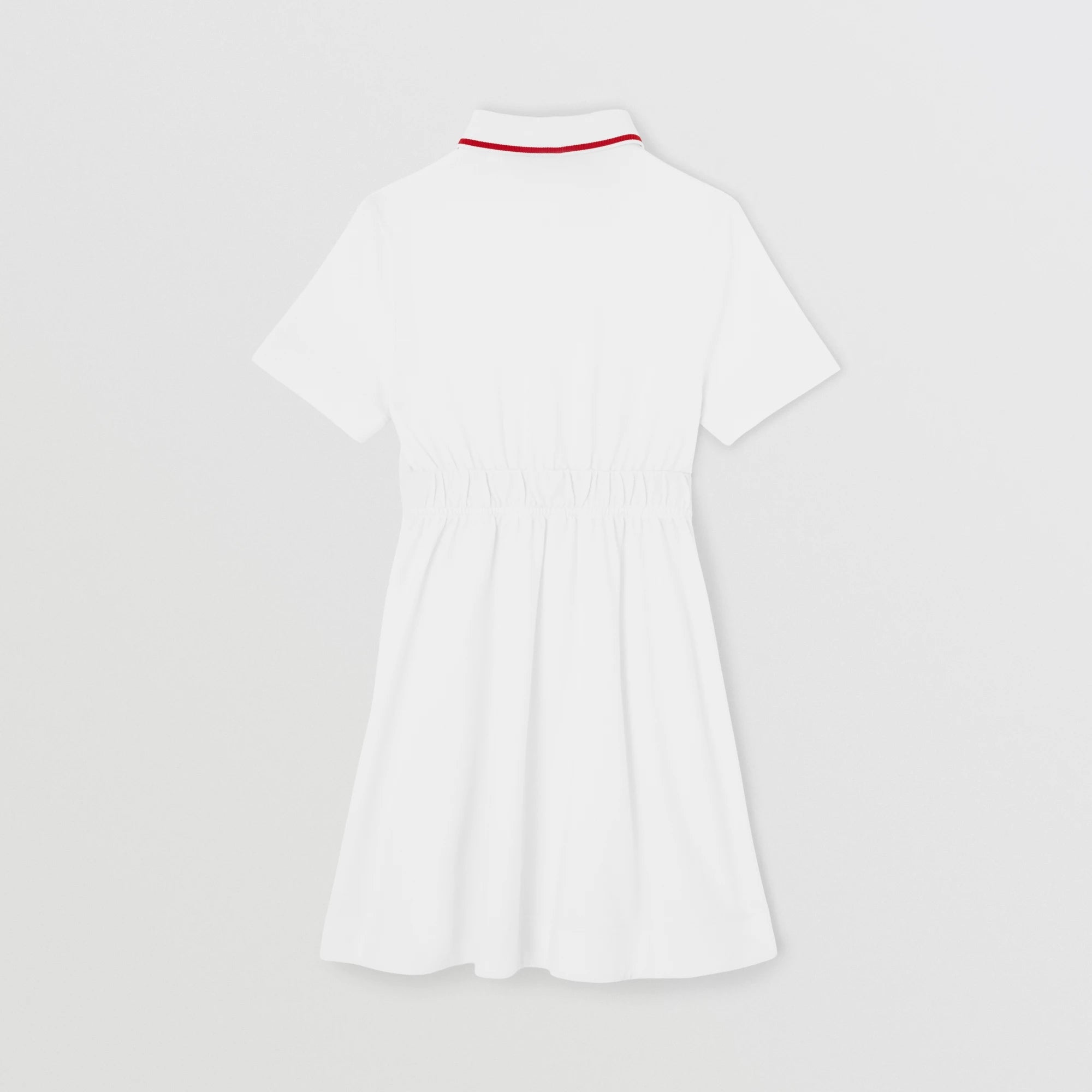 Girls White Logo Cotton Dress