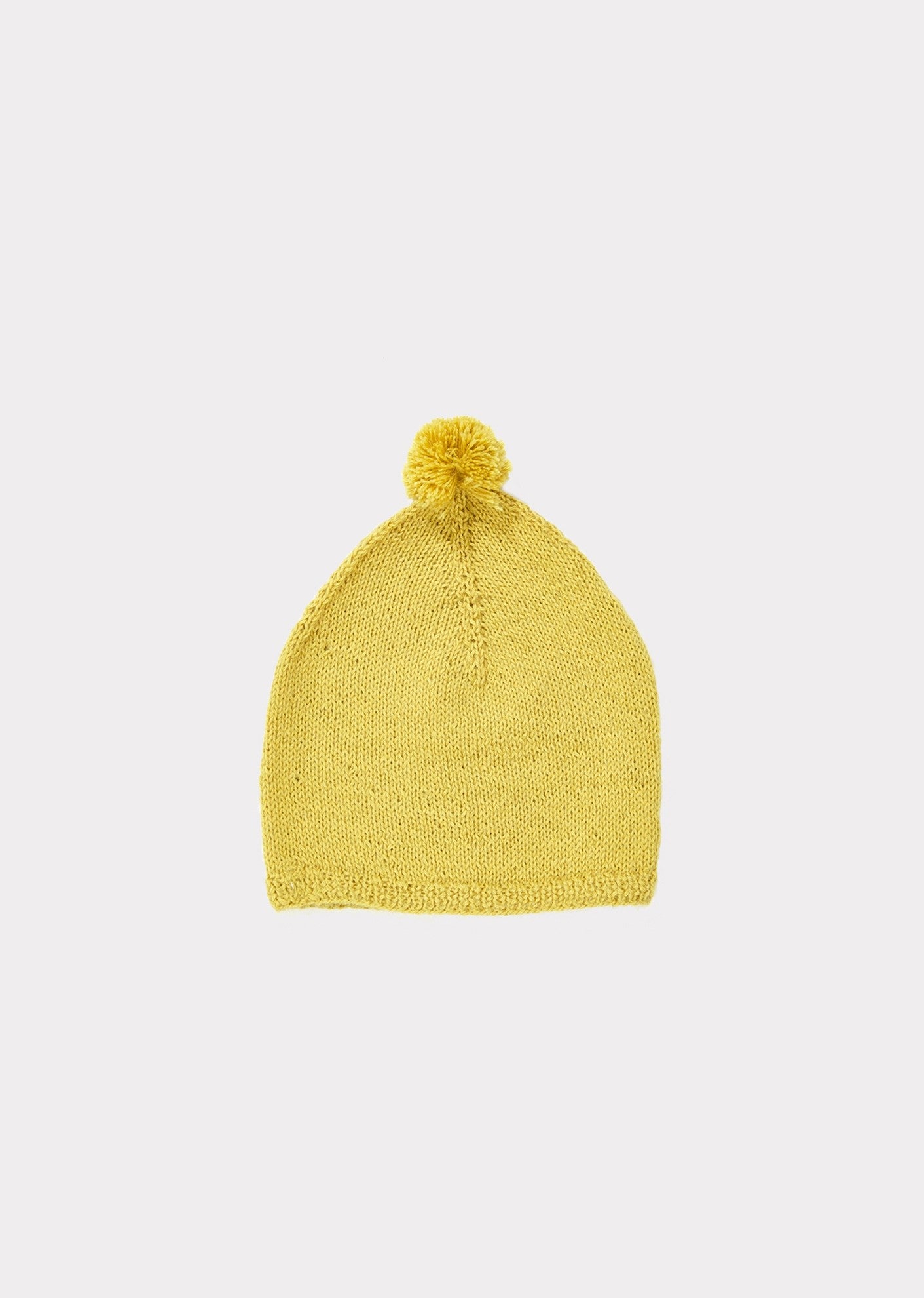 Girls Yellow Alpaca Wool Hat