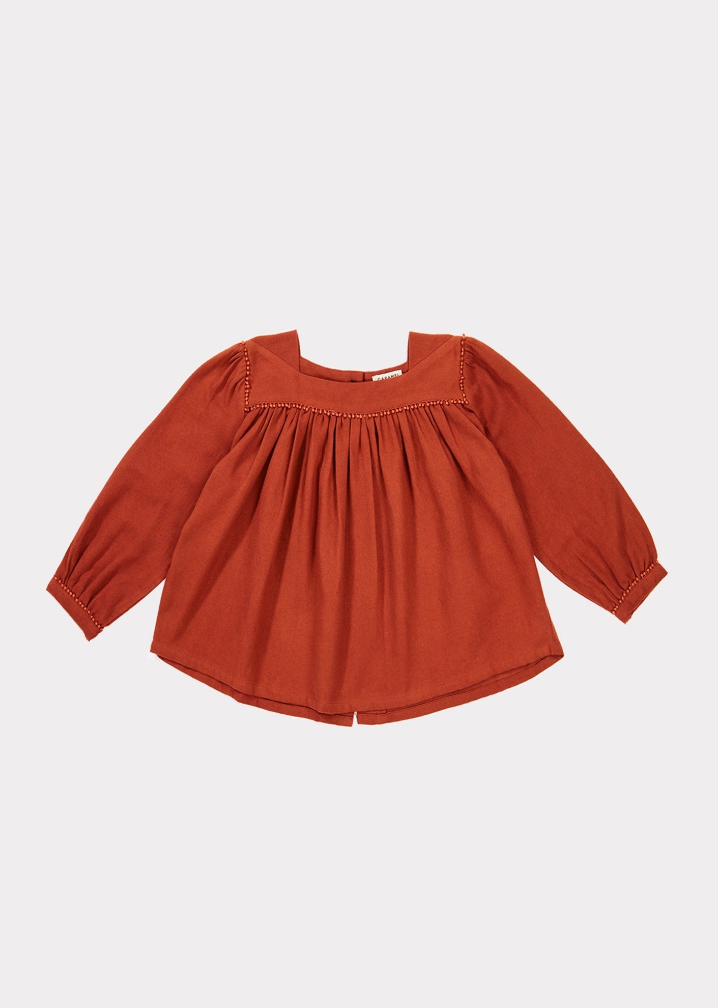 Girls Caramel Cotton Blouse