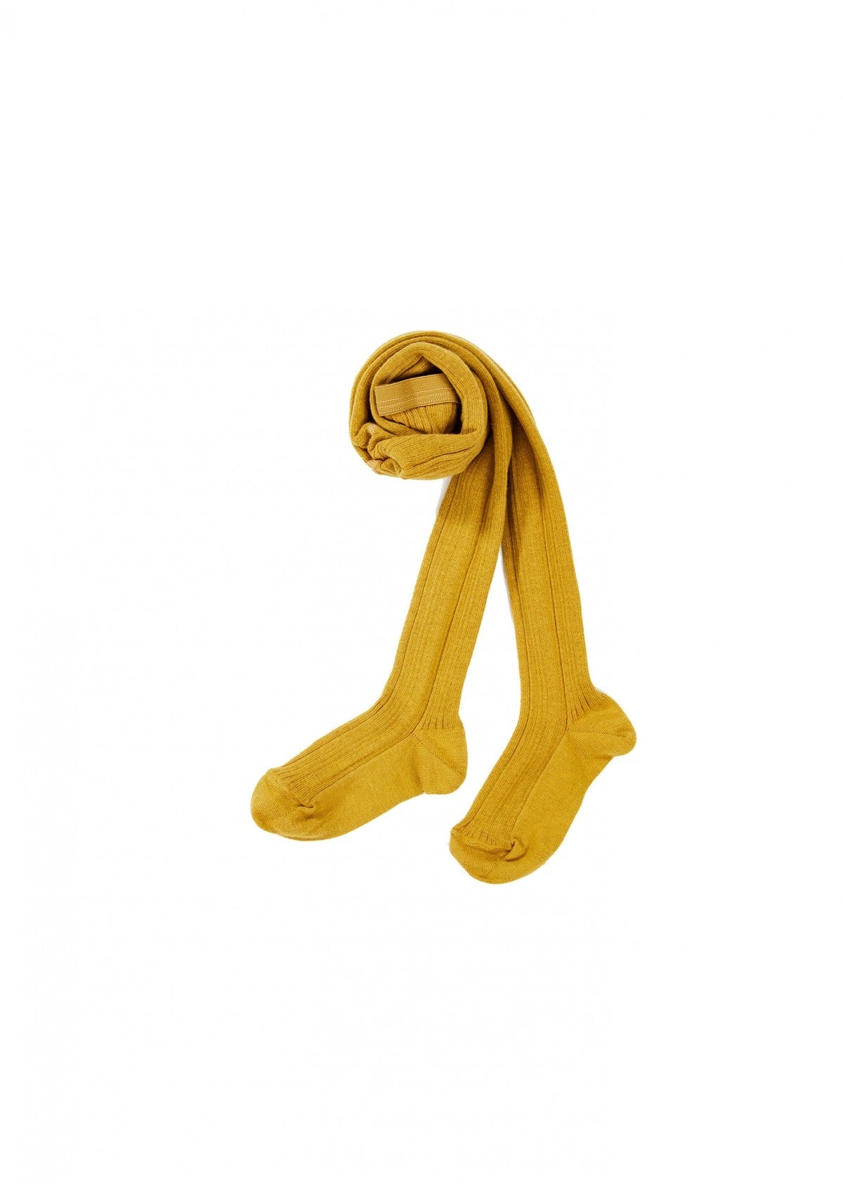 Girls Yellow Cotton Tights