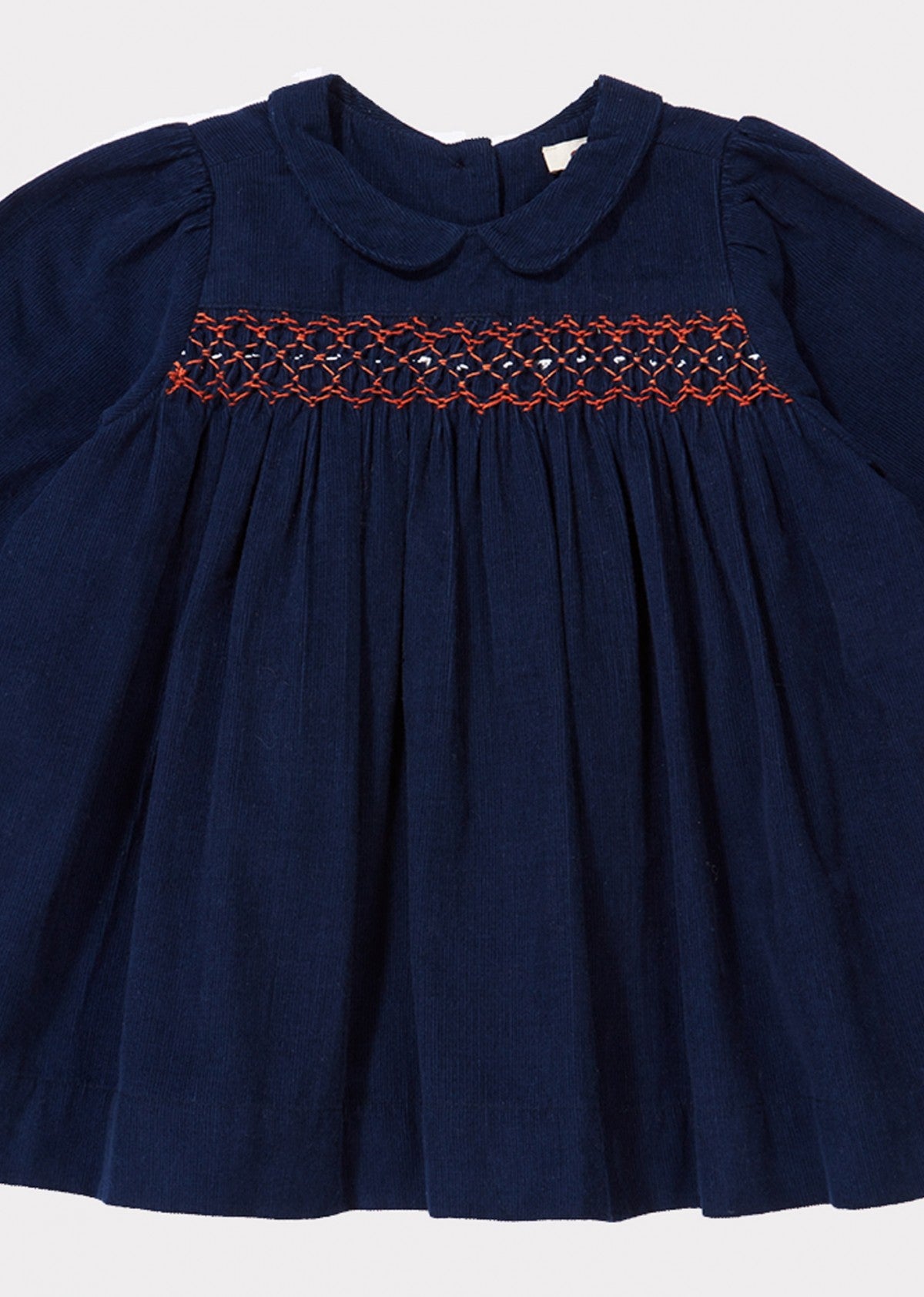 Baby Girls Dark Blue Cotton Dress