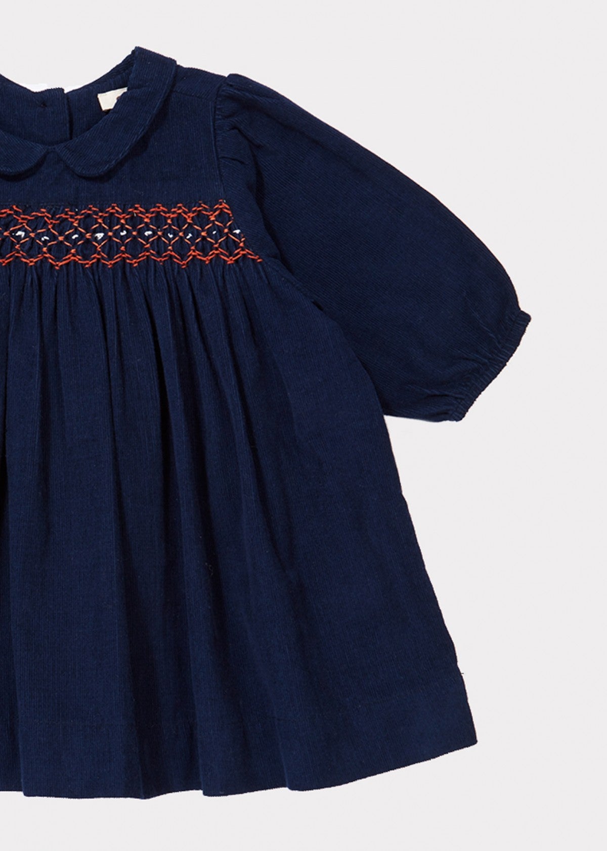 Baby Girls Dark Blue Cotton Dress