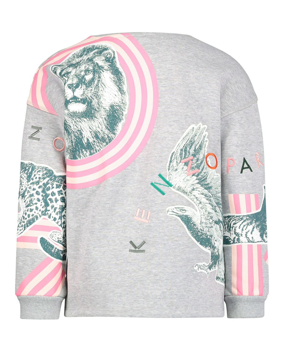 Girls Grey Printing Cotton Sweatshirt