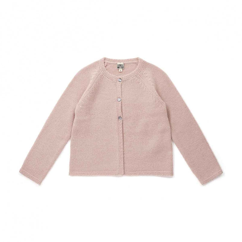 Girls Pink Wool Cardigan