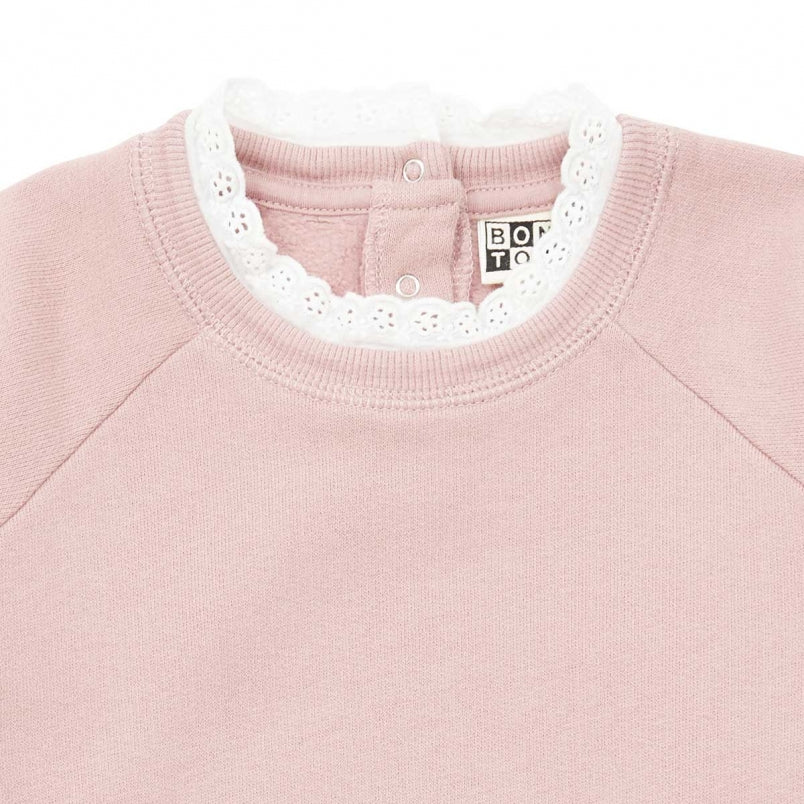 Girls Pink Cotton Sweater