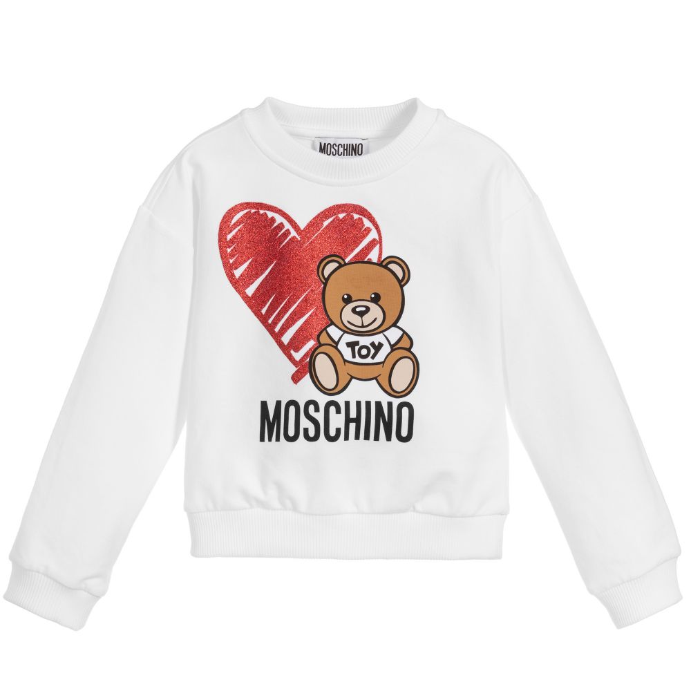 Gilrs White Logo Cotton Sweater