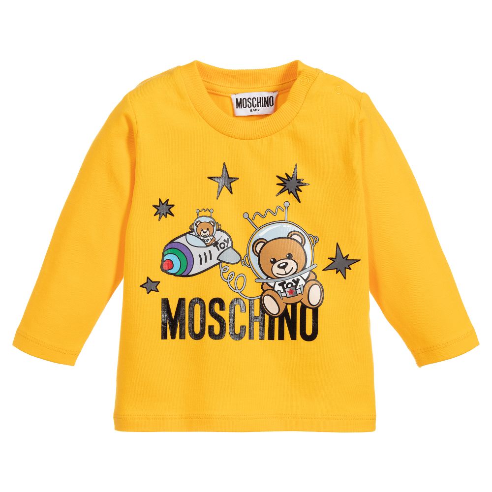 Baby Girls Yellow Logo Cotton Top