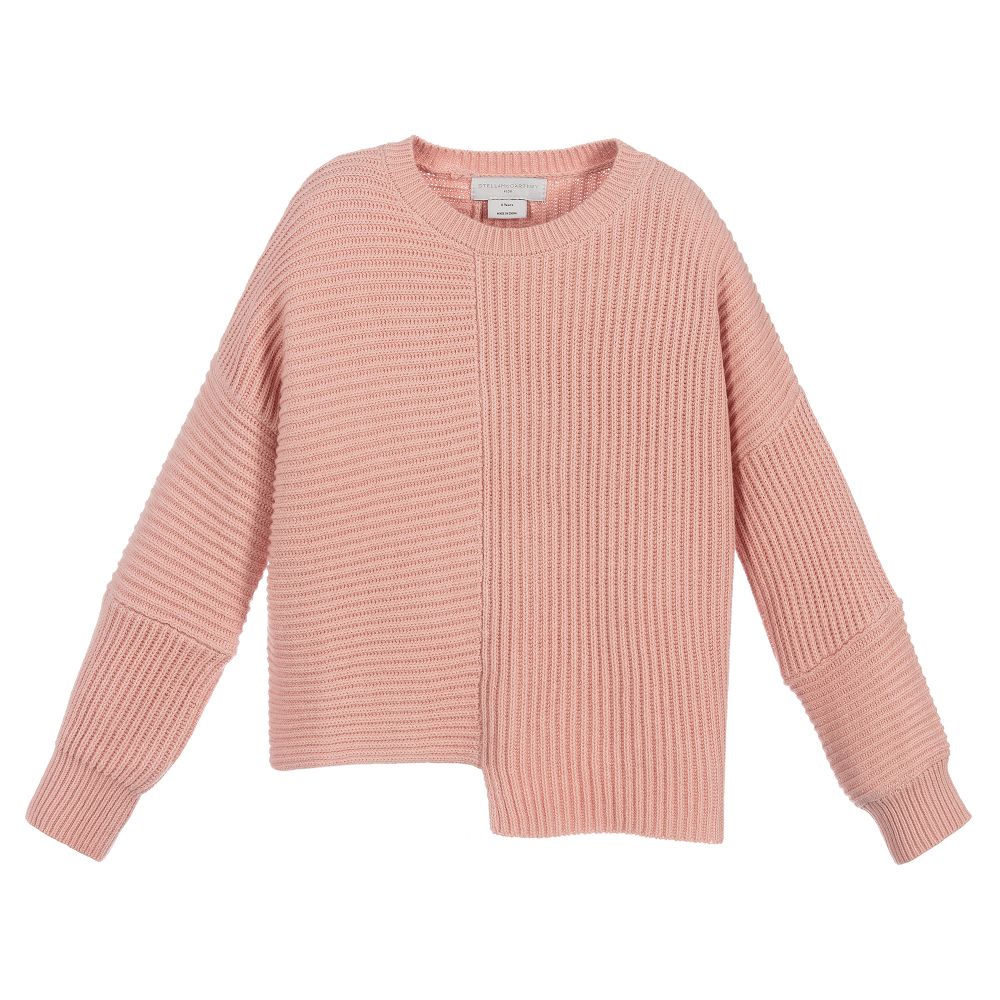Girls Pink Cotton Sweater