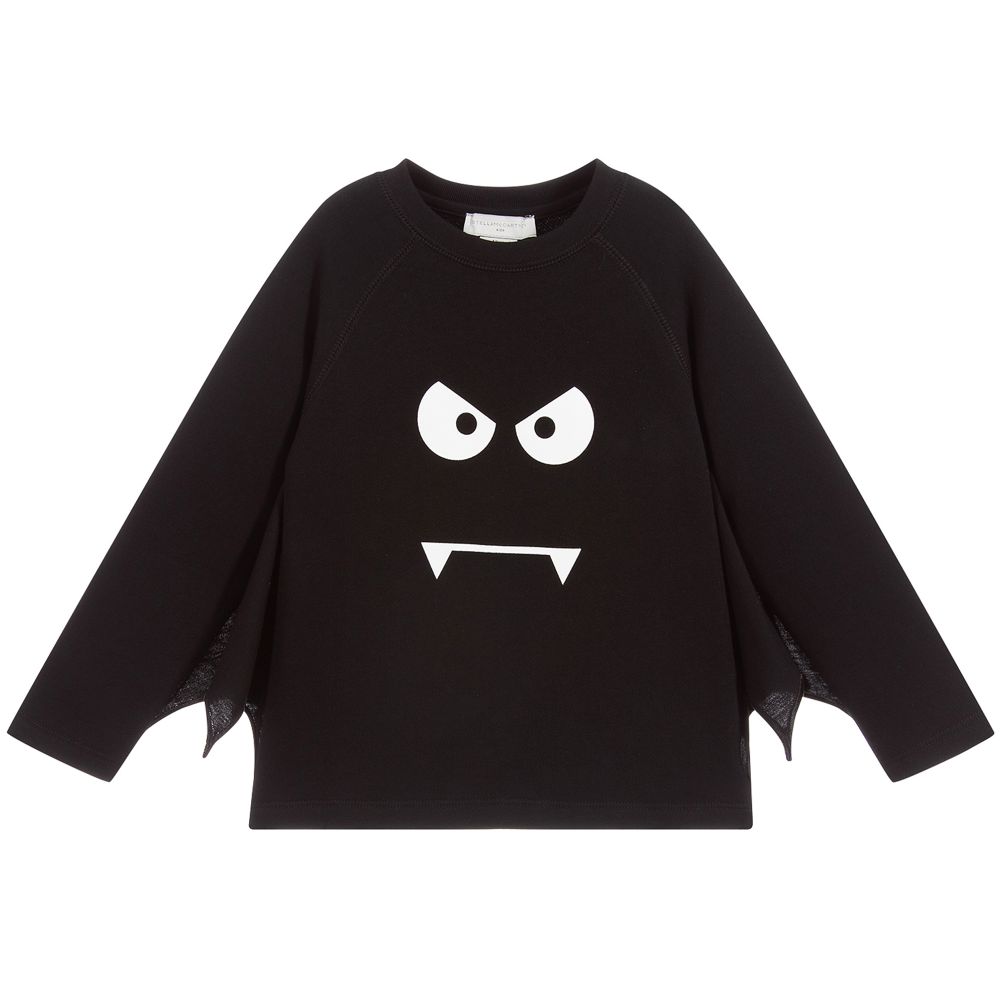 Girls Black Batwing Sweatshirt